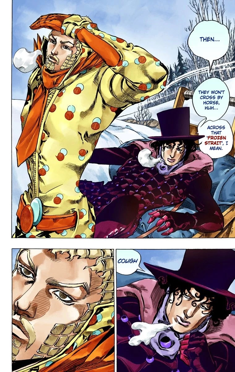 JoJo's Bizarre Adventure Part 7 - Steel Ball Run (Official Colored) Chapter 51 page 4 - Chapter 51: Wrecking Ball Part 1