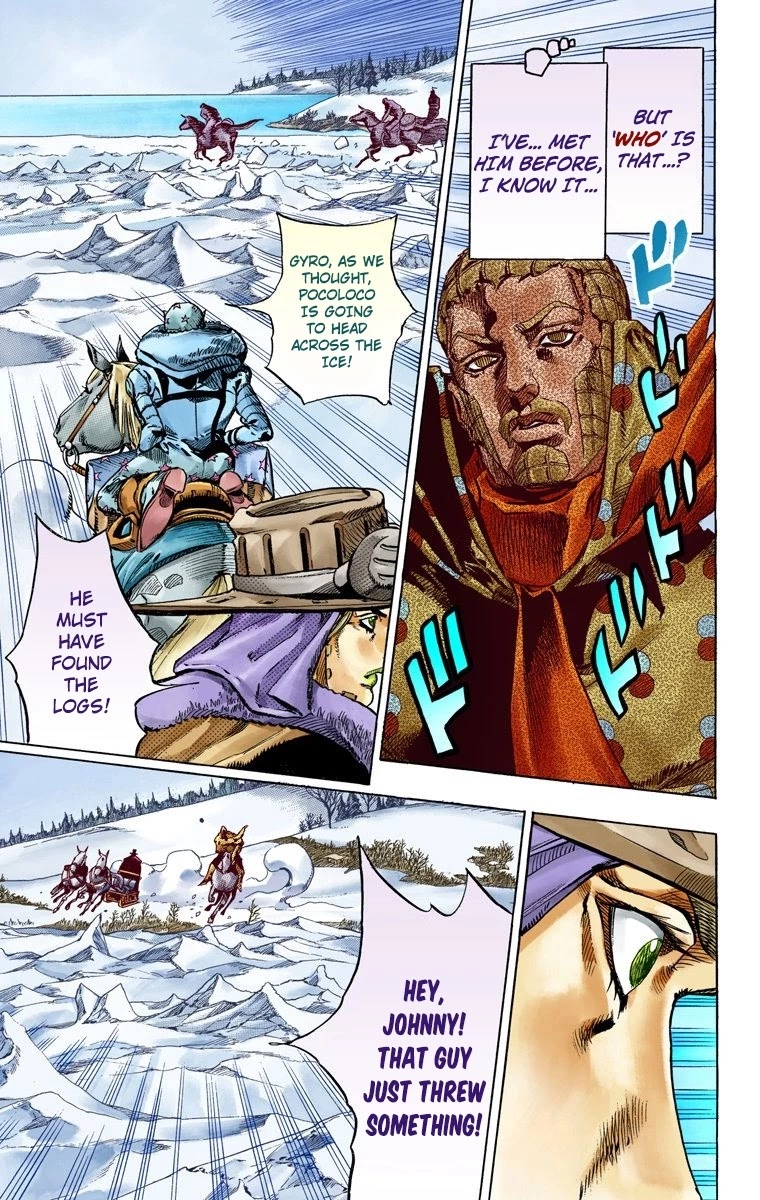 JoJo's Bizarre Adventure Part 7 - Steel Ball Run (Official Colored) Chapter 51 page 42 - Chapter 51: Wrecking Ball Part 1