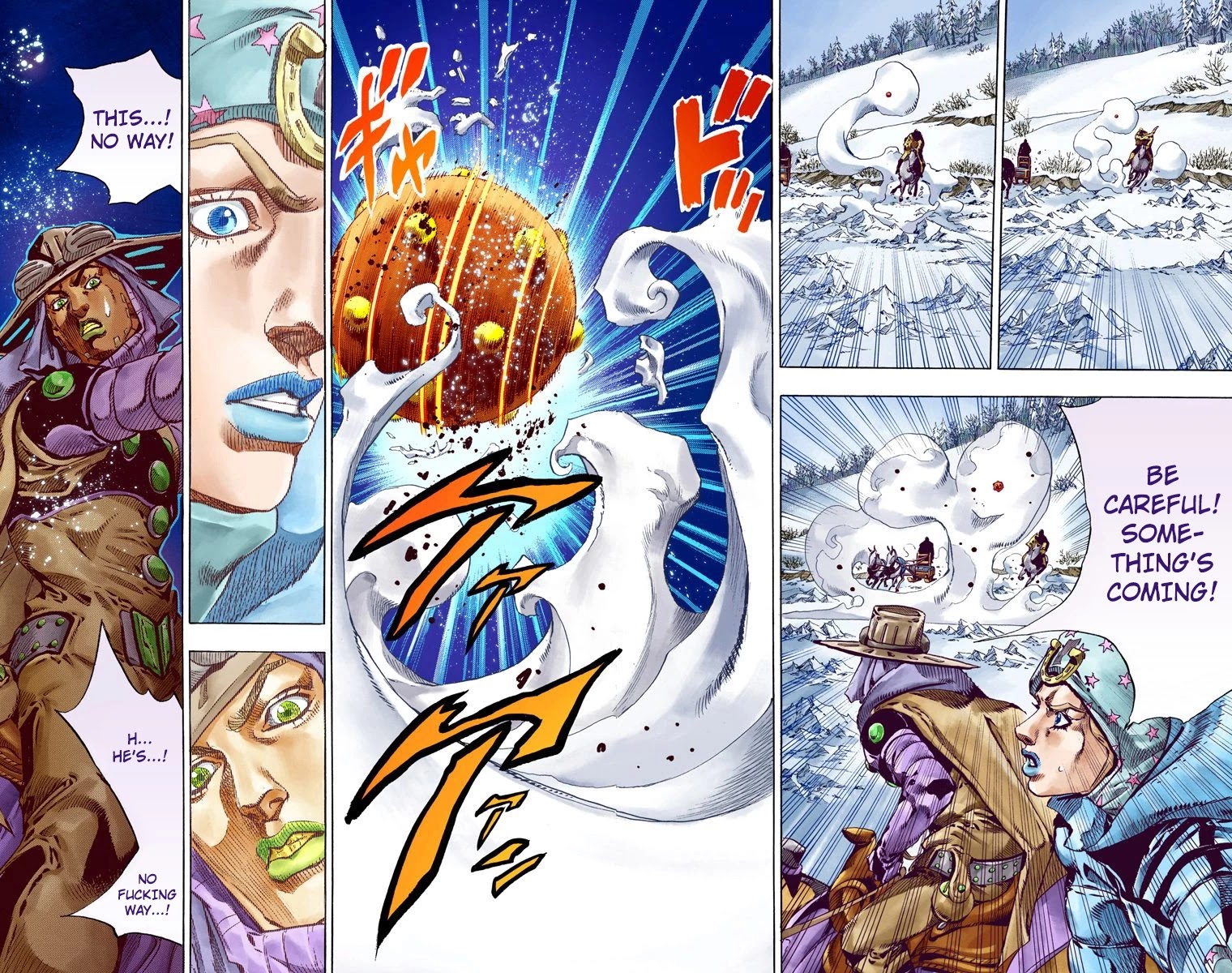 JoJo's Bizarre Adventure Part 7 - Steel Ball Run (Official Colored) Chapter 51 page 43 - Chapter 51: Wrecking Ball Part 1