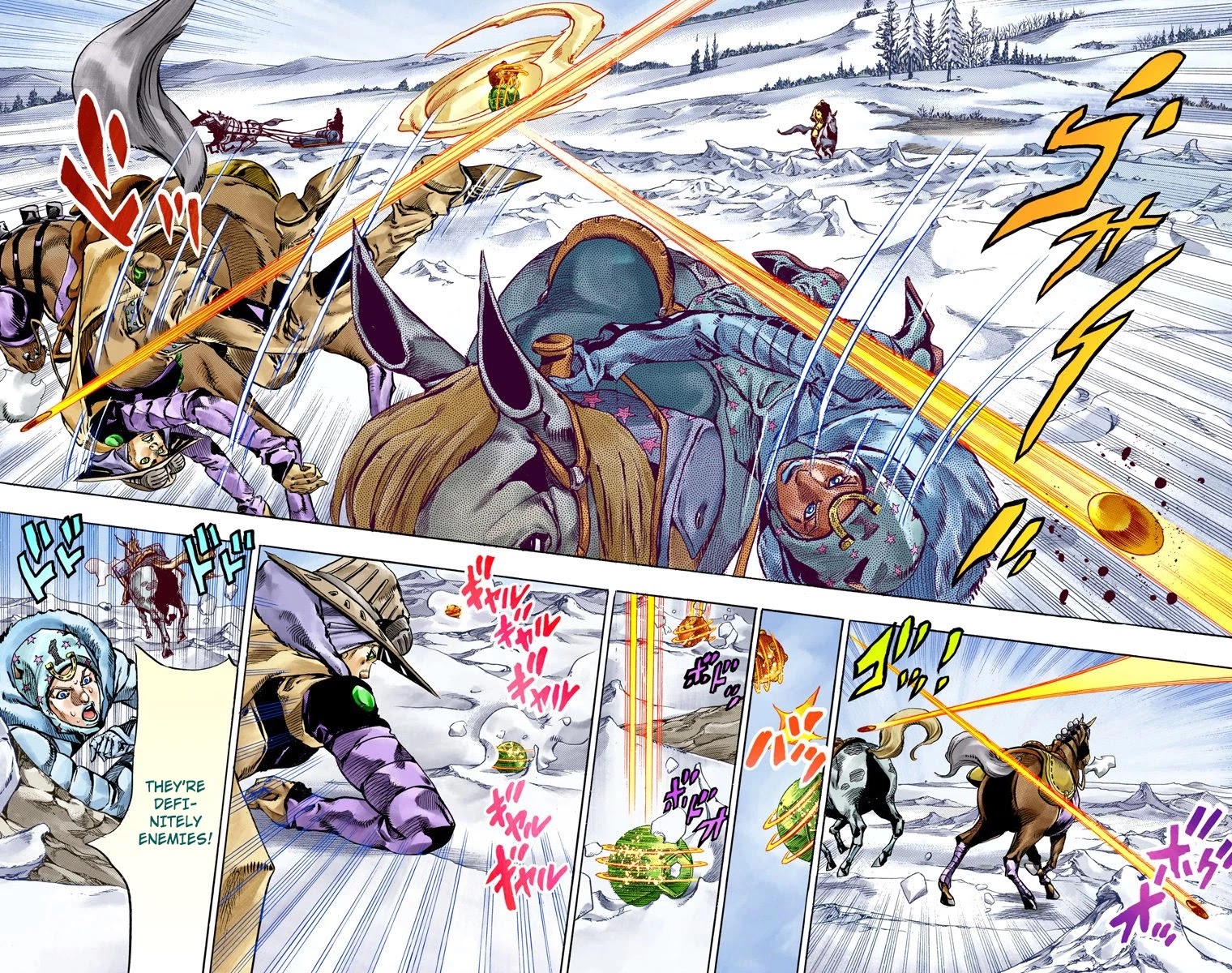 JoJo's Bizarre Adventure Part 7 - Steel Ball Run (Official Colored) Chapter 51 page 46 - Chapter 51: Wrecking Ball Part 1