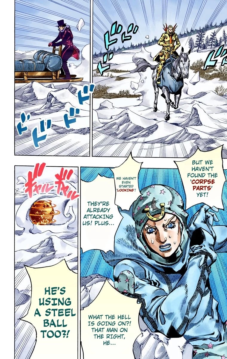 JoJo's Bizarre Adventure Part 7 - Steel Ball Run (Official Colored) Chapter 51 page 47 - Chapter 51: Wrecking Ball Part 1