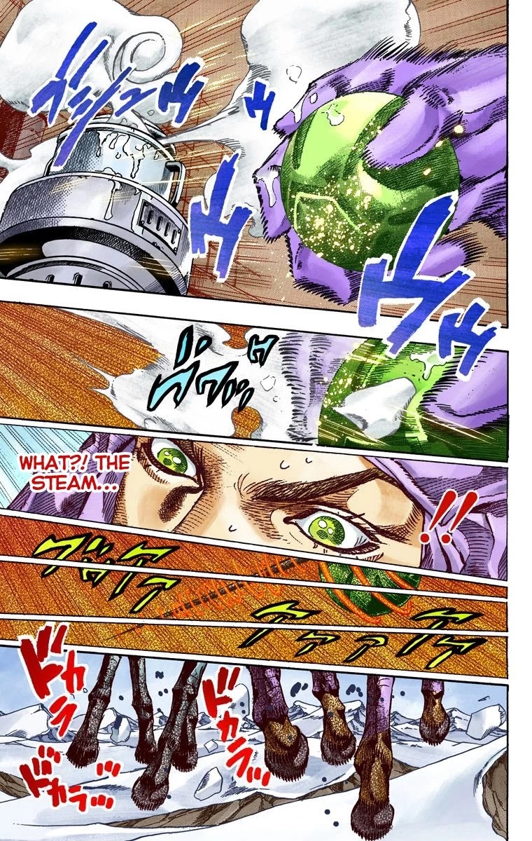 JoJo's Bizarre Adventure Part 7 - Steel Ball Run (Official Colored) Chapter 52 page 10 - Chapter 52: Wrecking Ball Part 2