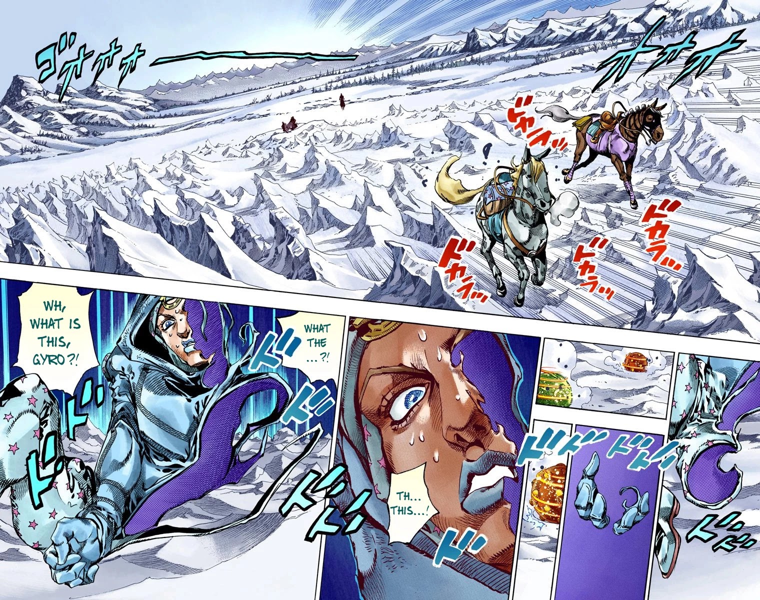 JoJo's Bizarre Adventure Part 7 - Steel Ball Run (Official Colored) Chapter 52 page 11 - Chapter 52: Wrecking Ball Part 2