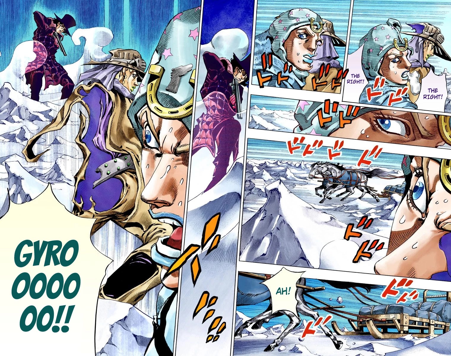 JoJo's Bizarre Adventure Part 7 - Steel Ball Run (Official Colored) Chapter 52 page 17 - Chapter 52: Wrecking Ball Part 2