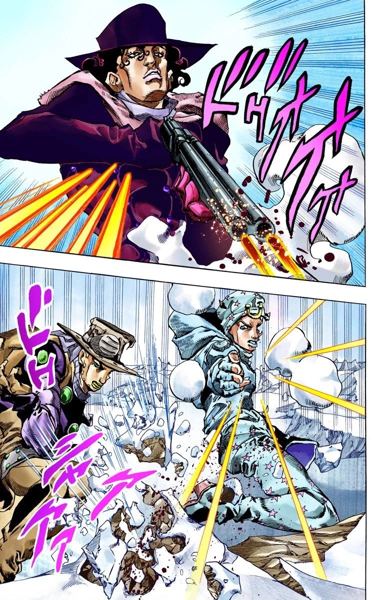 JoJo's Bizarre Adventure Part 7 - Steel Ball Run (Official Colored) Chapter 52 page 19 - Chapter 52: Wrecking Ball Part 2
