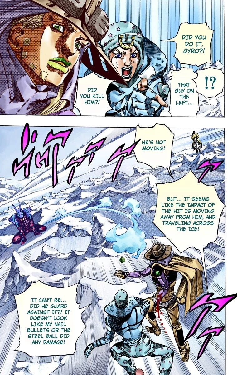 JoJo's Bizarre Adventure Part 7 - Steel Ball Run (Official Colored) Chapter 52 page 25 - Chapter 52: Wrecking Ball Part 2