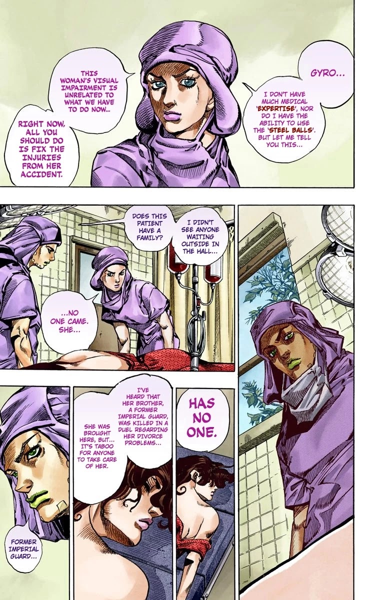JoJo's Bizarre Adventure Part 7 - Steel Ball Run (Official Colored) Chapter 52 page 8 - Chapter 52: Wrecking Ball Part 2
