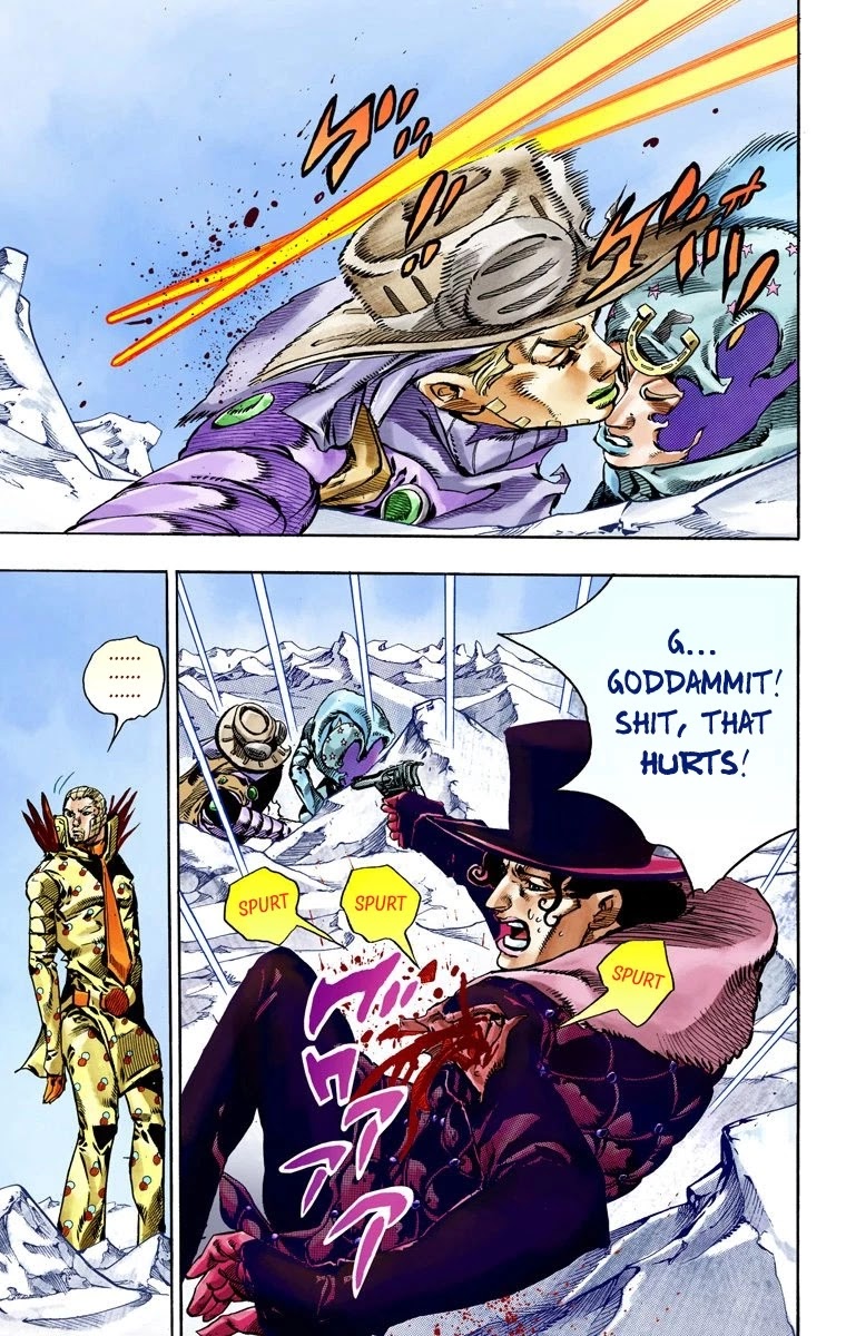 JoJo's Bizarre Adventure Part 7 - Steel Ball Run (Official Colored) Chapter 53 page 23 - Chapter 53: Wrecking Ball Part 3
