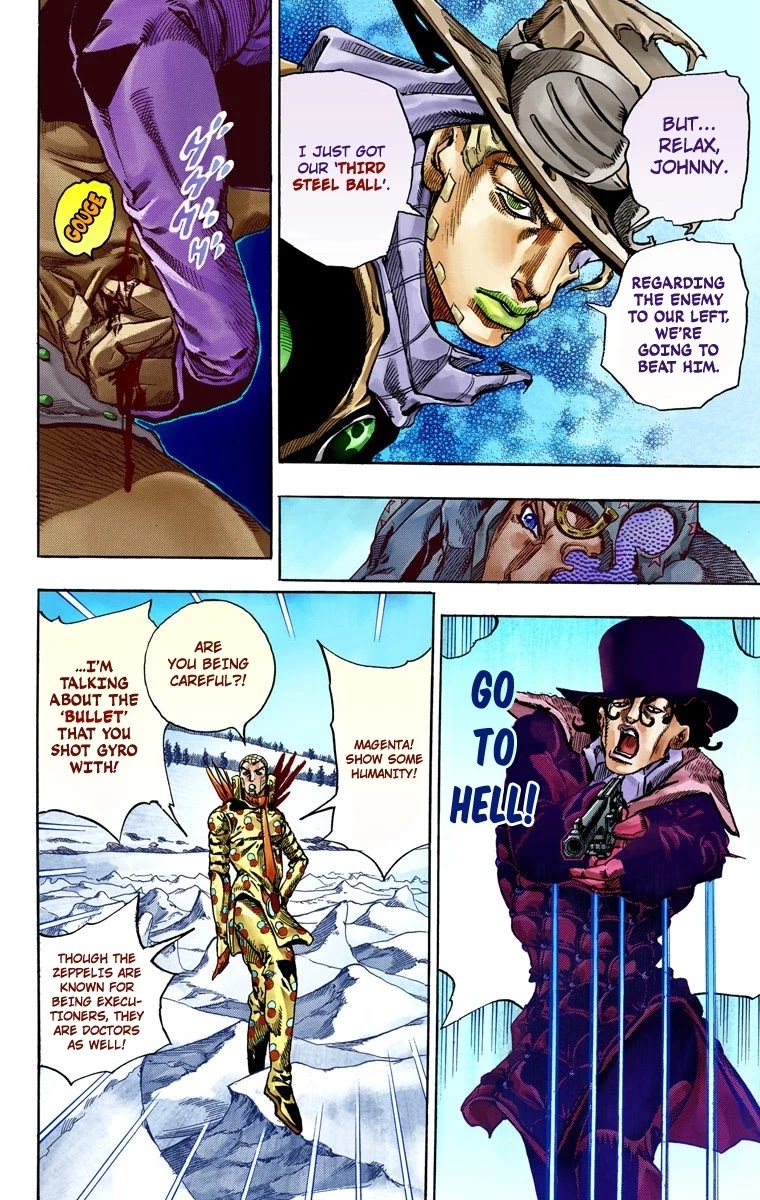 JoJo's Bizarre Adventure Part 7 - Steel Ball Run (Official Colored) Chapter 53 page 27 - Chapter 53: Wrecking Ball Part 3