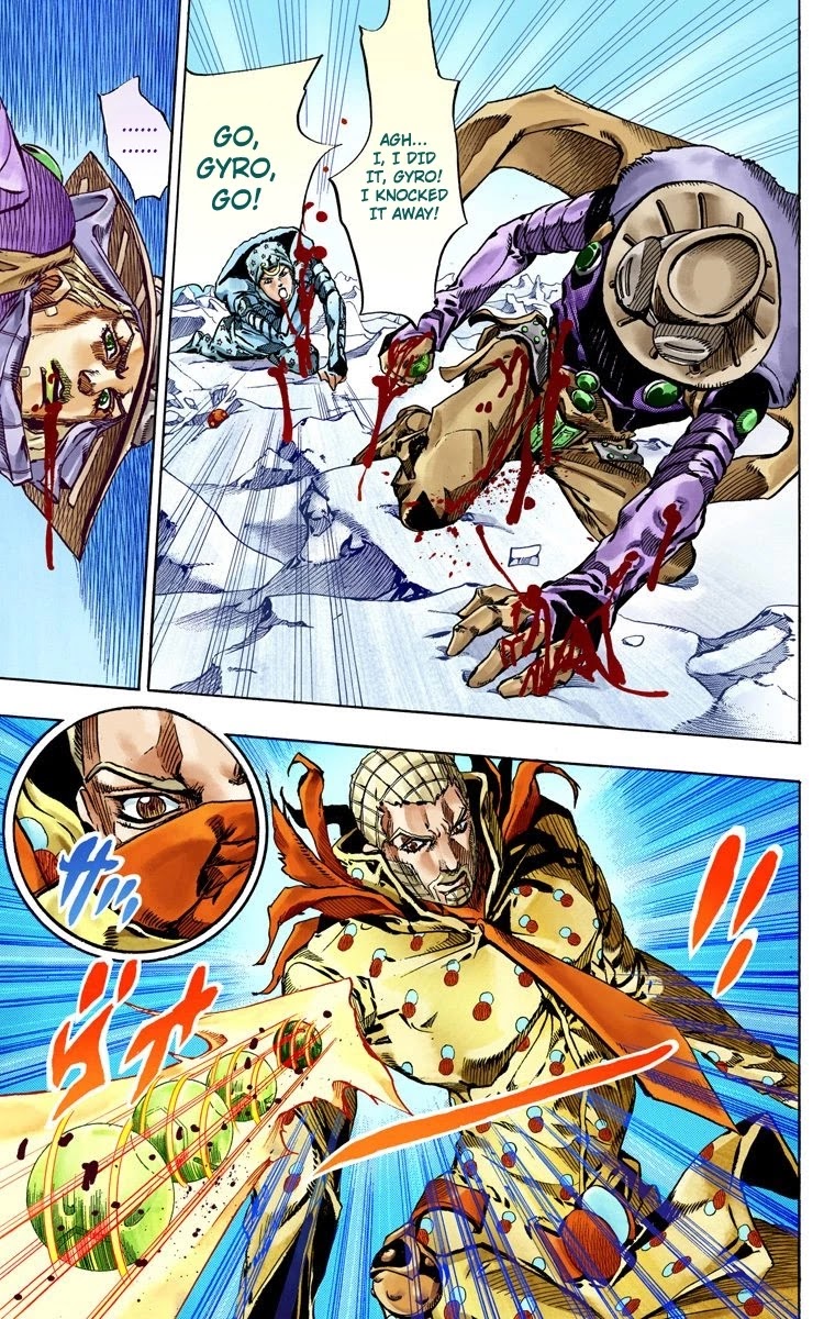 JoJo's Bizarre Adventure Part 7 - Steel Ball Run (Official Colored) Chapter 54 page 13 - Chapter 54: Wrecking Ball Part 4