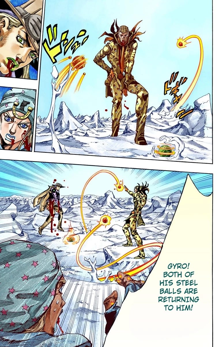 JoJo's Bizarre Adventure Part 7 - Steel Ball Run (Official Colored) Chapter 54 page 22 - Chapter 54: Wrecking Ball Part 4
