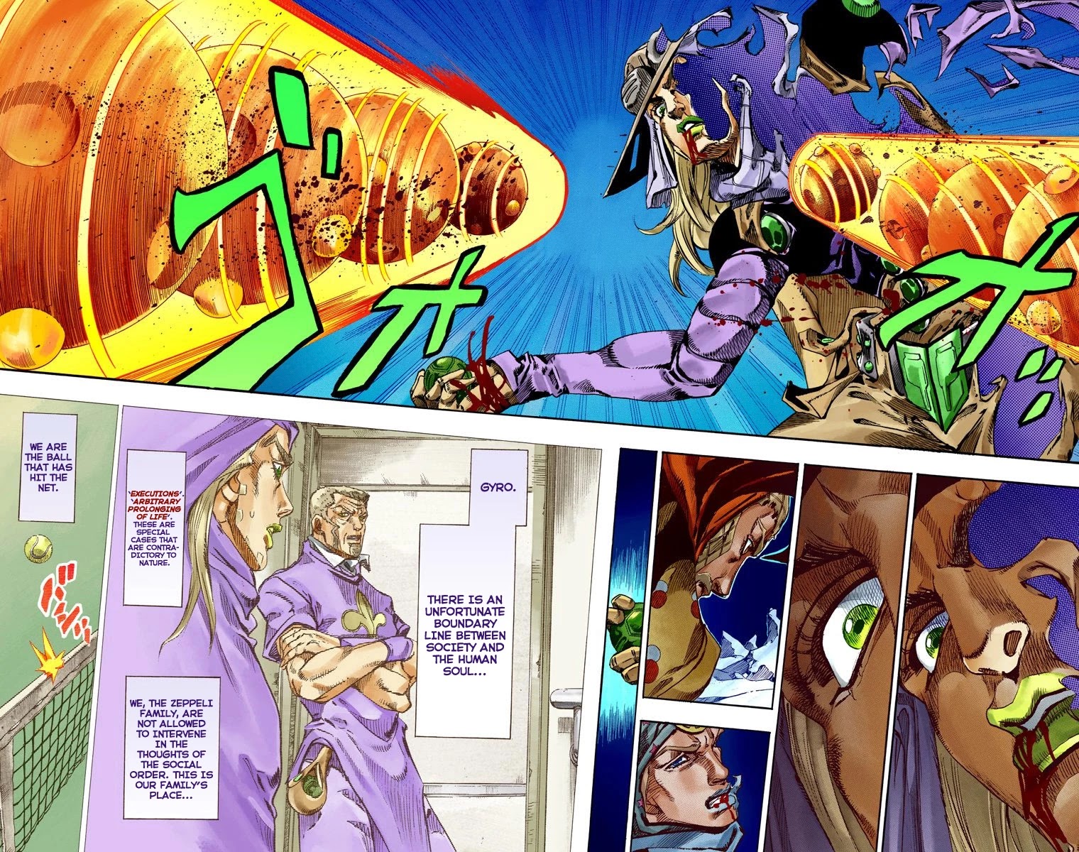JoJo's Bizarre Adventure Part 7 - Steel Ball Run (Official Colored) Chapter 54 page 27 - Chapter 54: Wrecking Ball Part 4