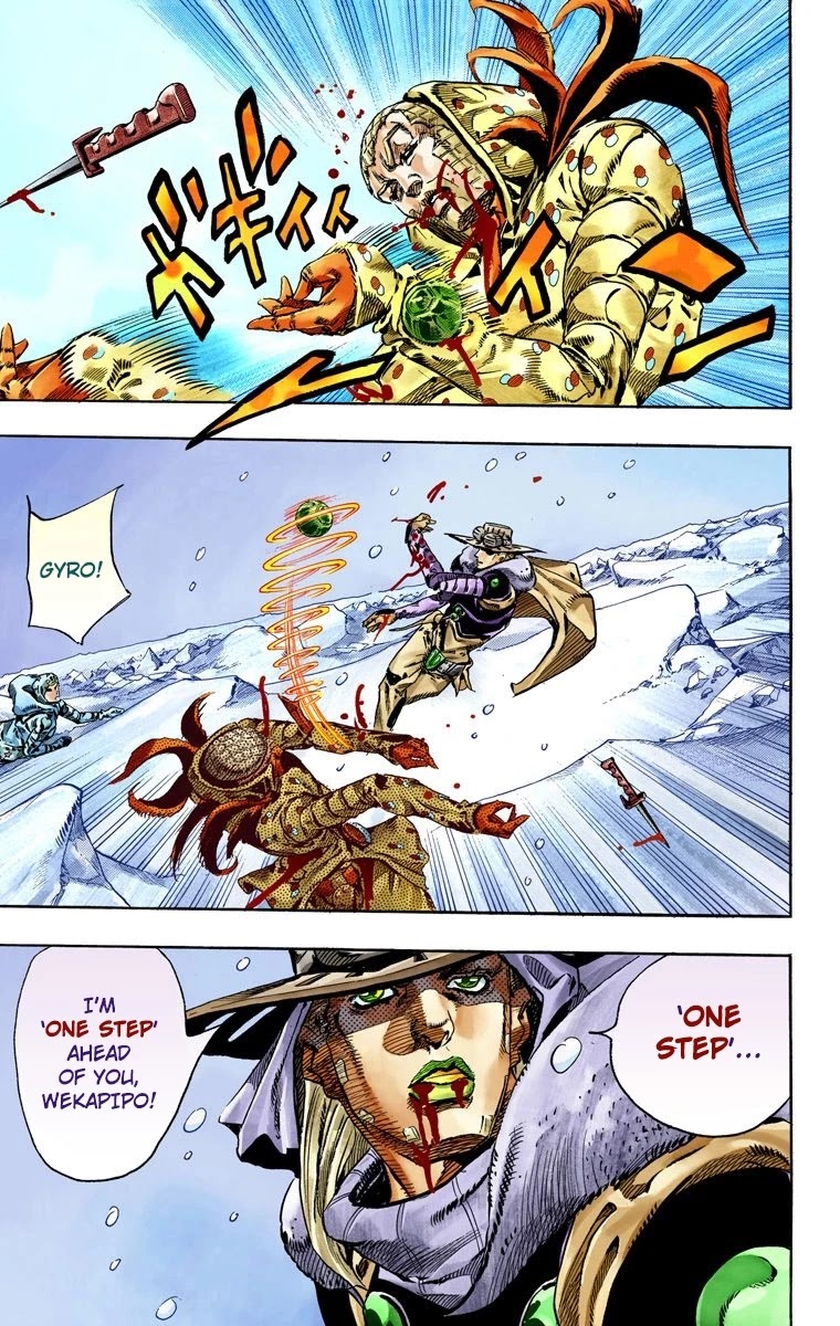 JoJo's Bizarre Adventure Part 7 - Steel Ball Run (Official Colored) Chapter 54 page 38 - Chapter 54: Wrecking Ball Part 4