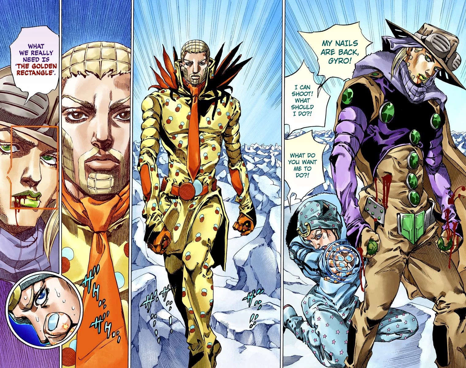 JoJo's Bizarre Adventure Part 7 - Steel Ball Run (Official Colored) Chapter 54 page 4 - Chapter 54: Wrecking Ball Part 4
