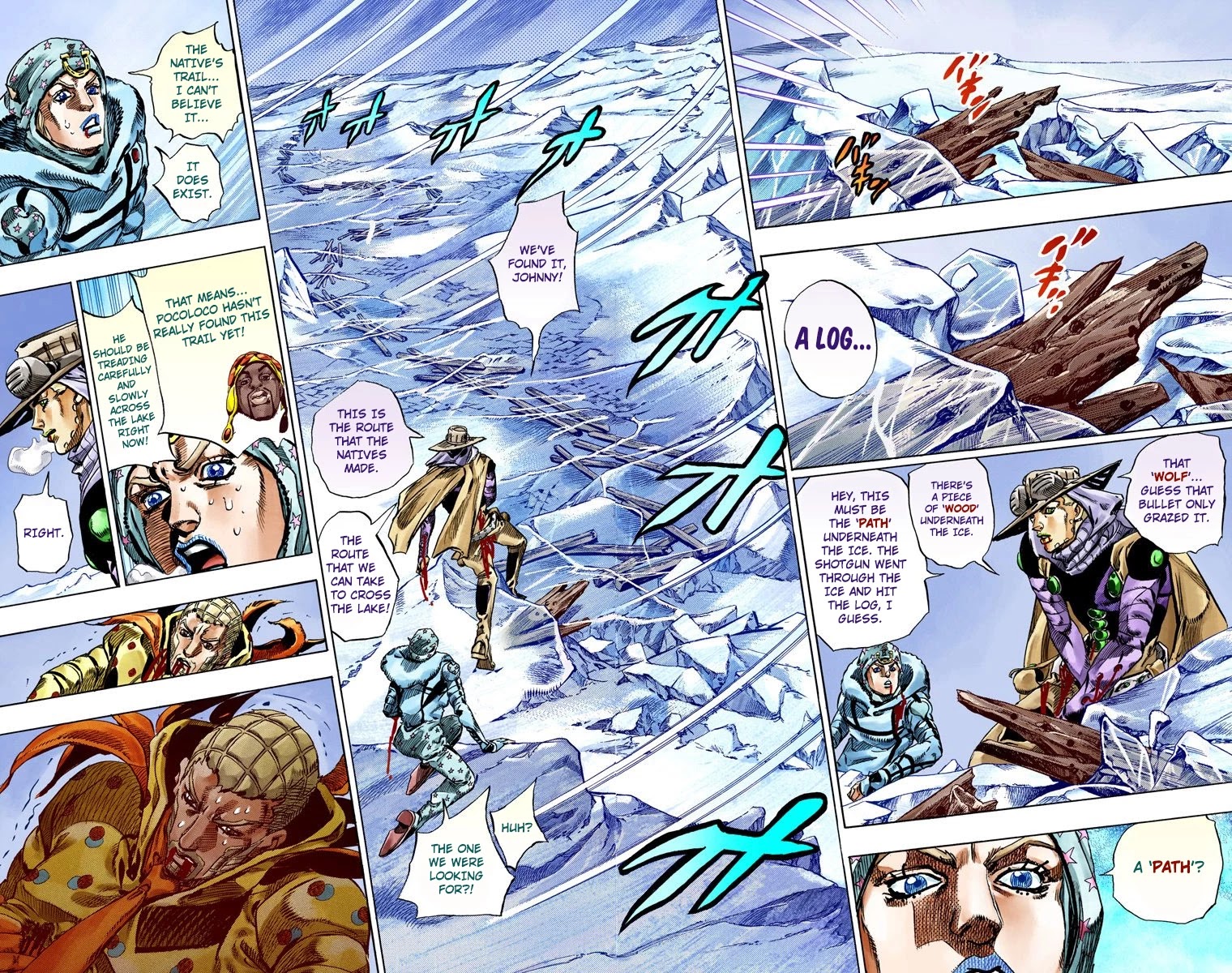 JoJo's Bizarre Adventure Part 7 - Steel Ball Run (Official Colored) Chapter 54 page 43 - Chapter 54: Wrecking Ball Part 4