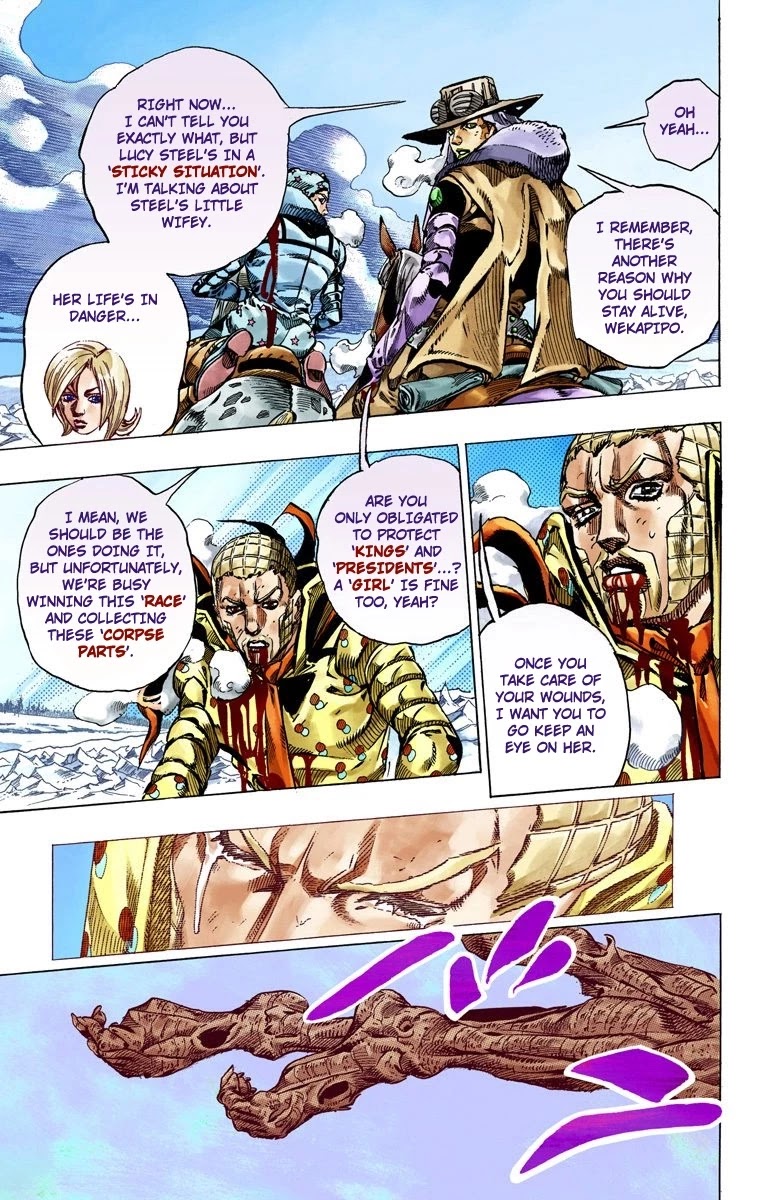 JoJo's Bizarre Adventure Part 7 - Steel Ball Run (Official Colored) Chapter 54 page 45 - Chapter 54: Wrecking Ball Part 4