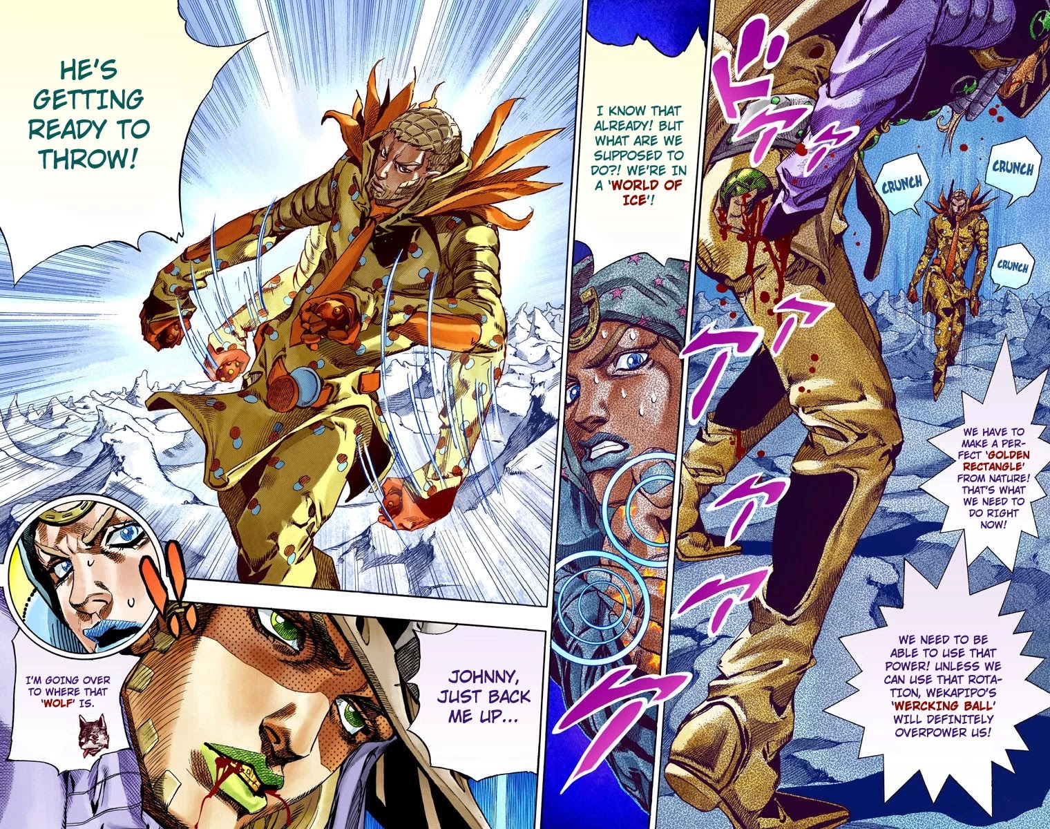 JoJo's Bizarre Adventure Part 7 - Steel Ball Run (Official Colored) Chapter 54 page 5 - Chapter 54: Wrecking Ball Part 4