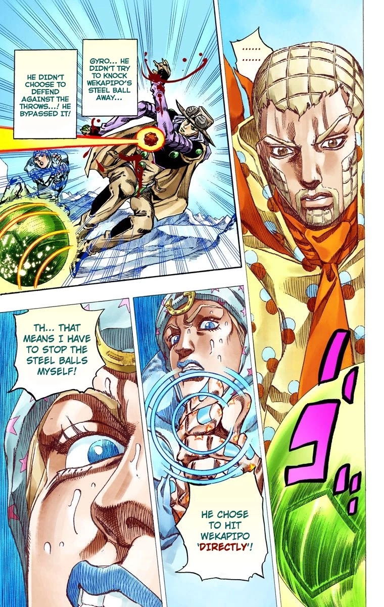 JoJo's Bizarre Adventure Part 7 - Steel Ball Run (Official Colored) Chapter 54 page 9 - Chapter 54: Wrecking Ball Part 4