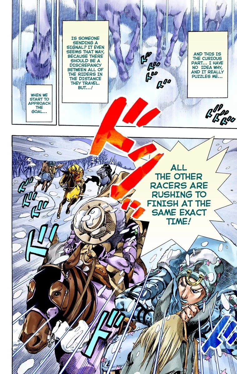 JoJo's Bizarre Adventure Part 7 - Steel Ball Run (Official Colored) Chapter 55 page 10 - Chapter 55: Qualifications for the Victor