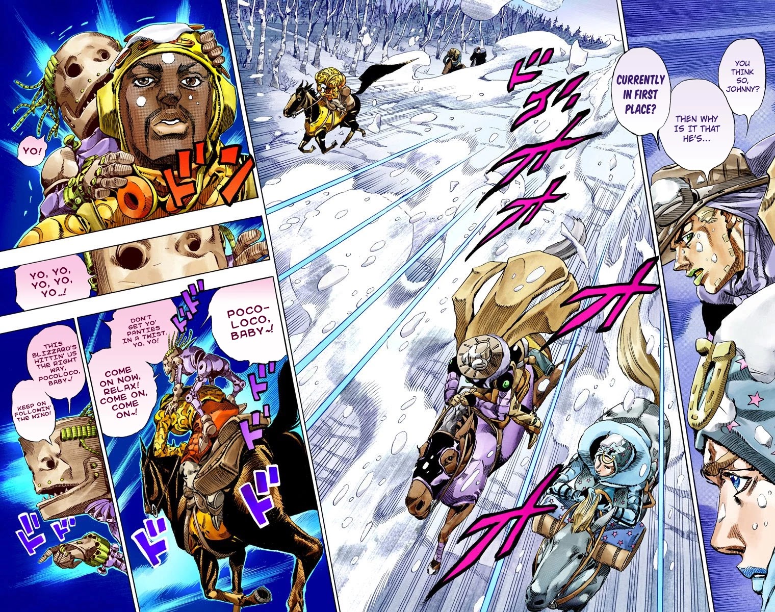JoJo's Bizarre Adventure Part 7 - Steel Ball Run (Official Colored) Chapter 55 page 12 - Chapter 55: Qualifications for the Victor