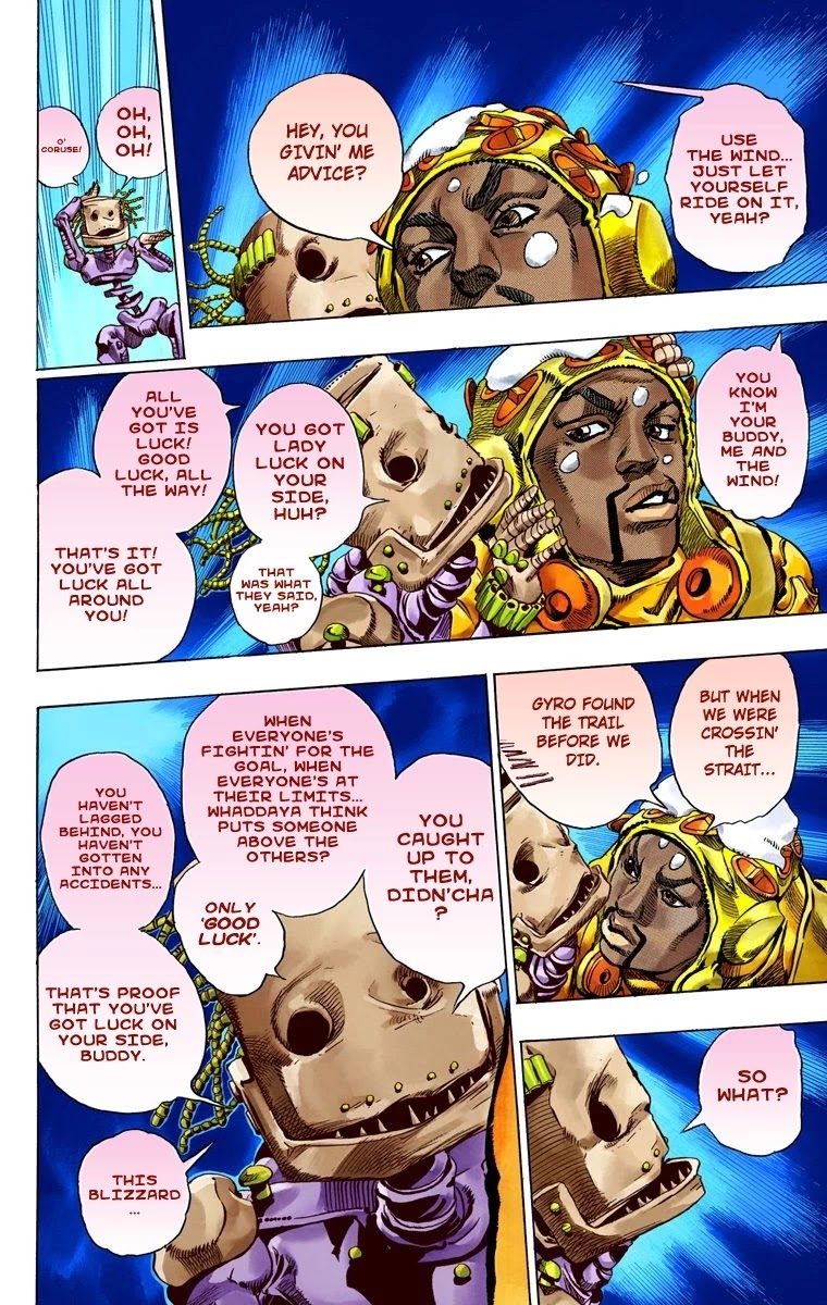 JoJo's Bizarre Adventure Part 7 - Steel Ball Run (Official Colored) Chapter 55 page 13 - Chapter 55: Qualifications for the Victor