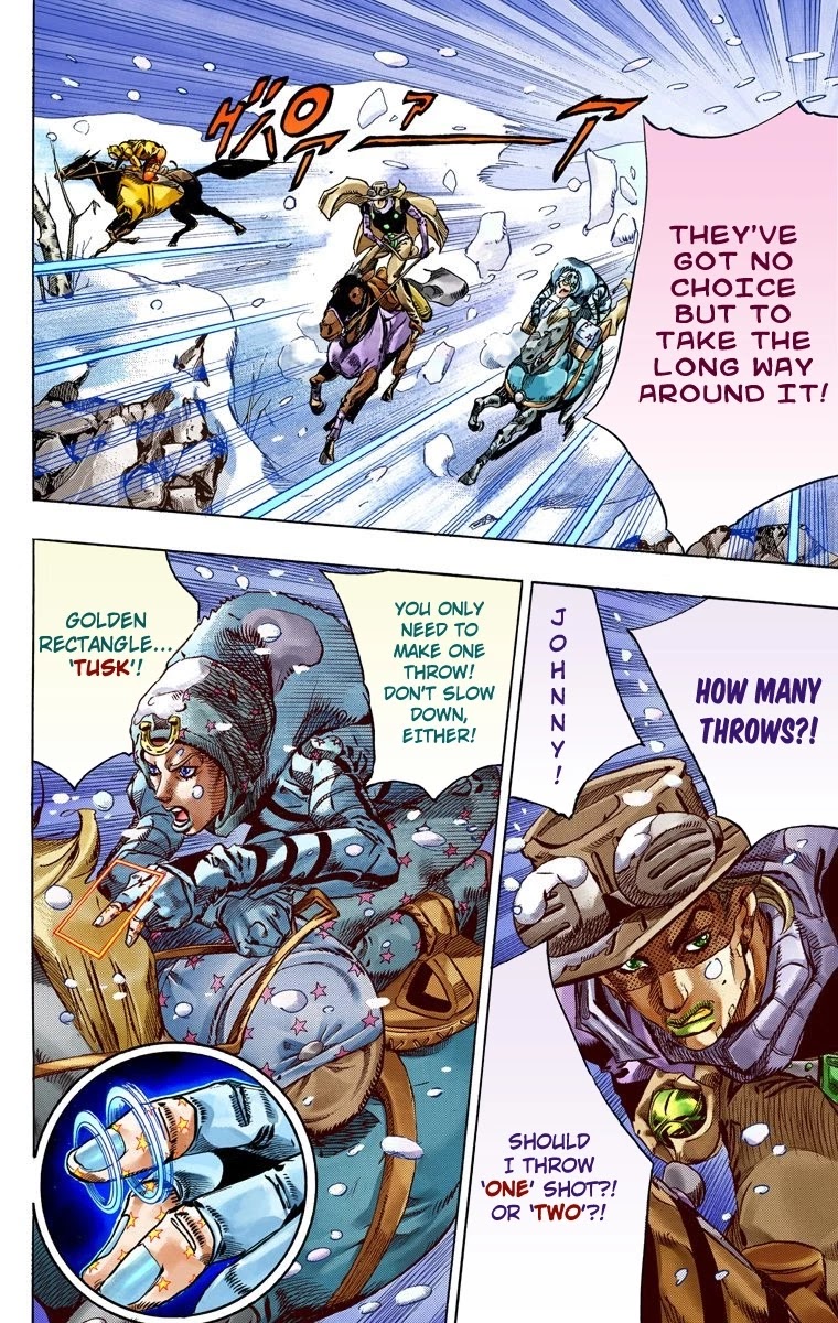 JoJo's Bizarre Adventure Part 7 - Steel Ball Run (Official Colored) Chapter 55 page 17 - Chapter 55: Qualifications for the Victor