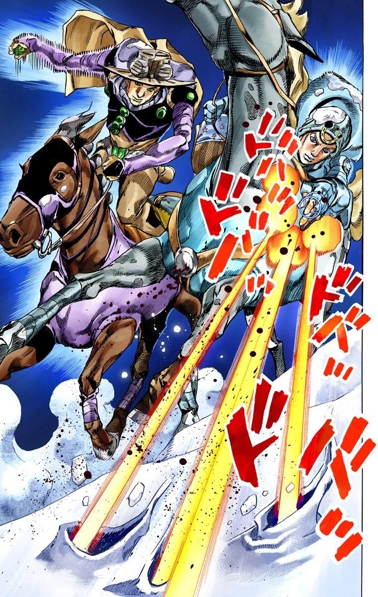 JoJo's Bizarre Adventure Part 7 - Steel Ball Run (Official Colored) Chapter 55 page 18 - Chapter 55: Qualifications for the Victor