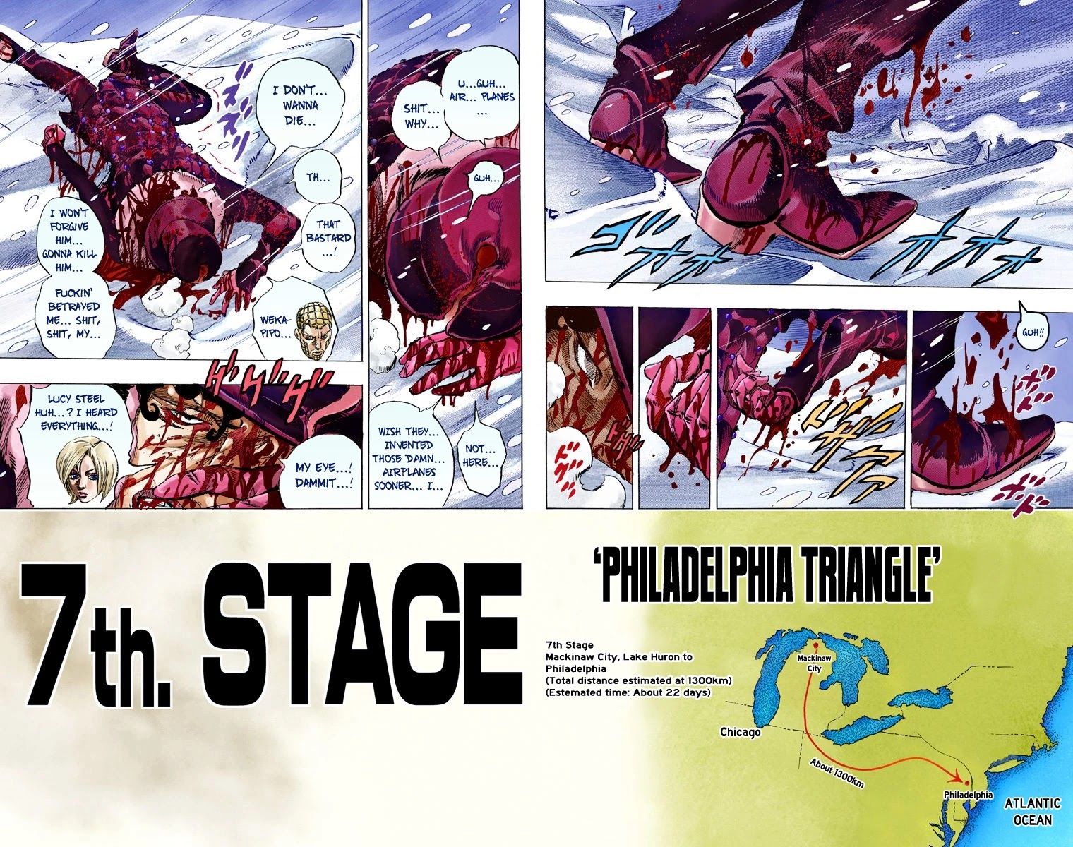 JoJo's Bizarre Adventure Part 7 - Steel Ball Run (Official Colored) Chapter 55 page 27 - Chapter 55: Qualifications for the Victor