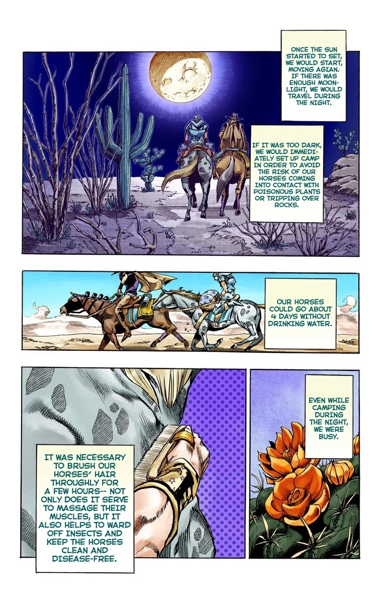 JoJo's Bizarre Adventure Part 7 - Steel Ball Run (Official Colored) Chapter 55 page 4 - Chapter 55: Qualifications for the Victor