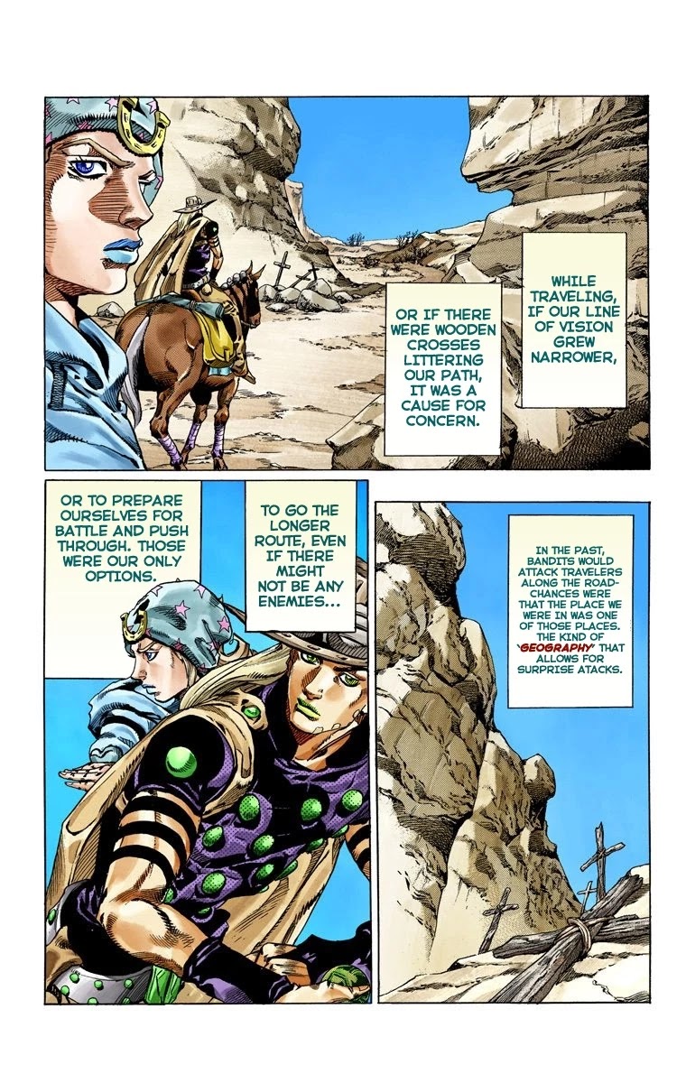JoJo's Bizarre Adventure Part 7 - Steel Ball Run (Official Colored) Chapter 55 page 5 - Chapter 55: Qualifications for the Victor