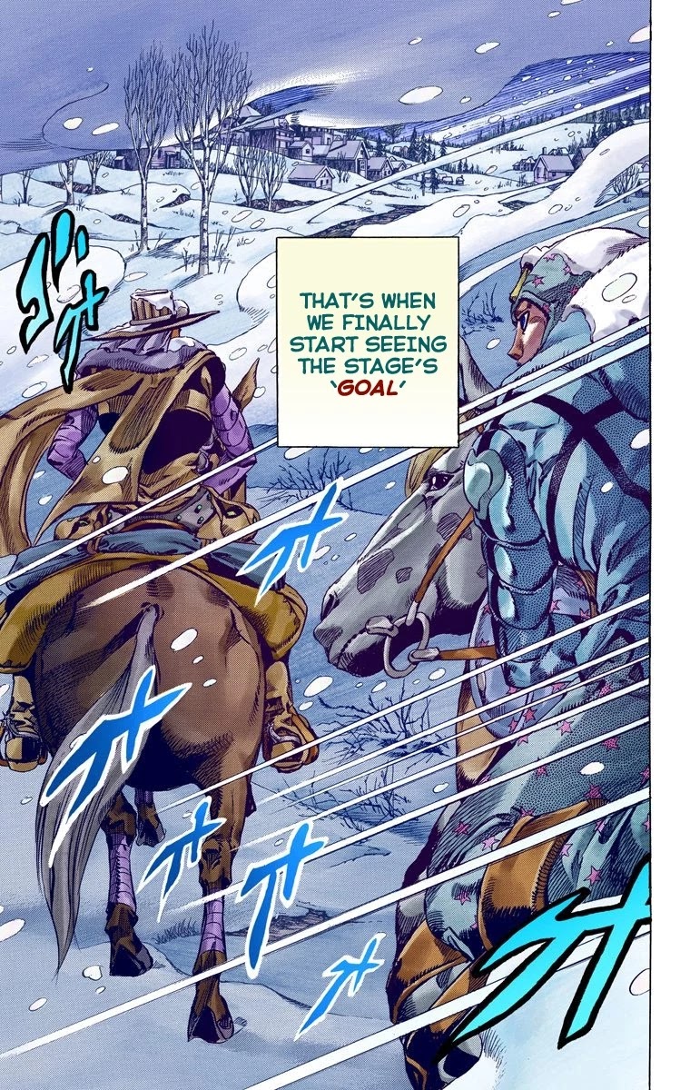 JoJo's Bizarre Adventure Part 7 - Steel Ball Run (Official Colored) Chapter 55 page 9 - Chapter 55: Qualifications for the Victor