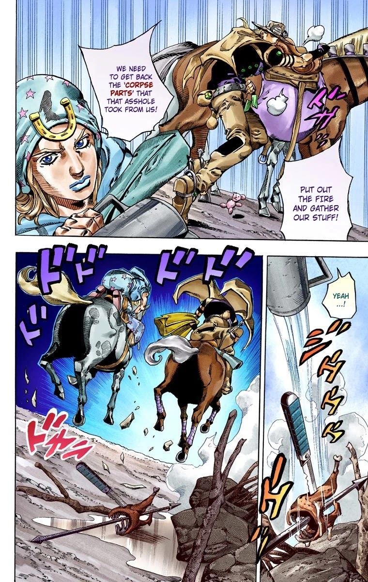 JoJo's Bizarre Adventure Part 7 - Steel Ball Run (Official Colored) Chapter 56 page 12 - Chapter 56: Civil War Part 1