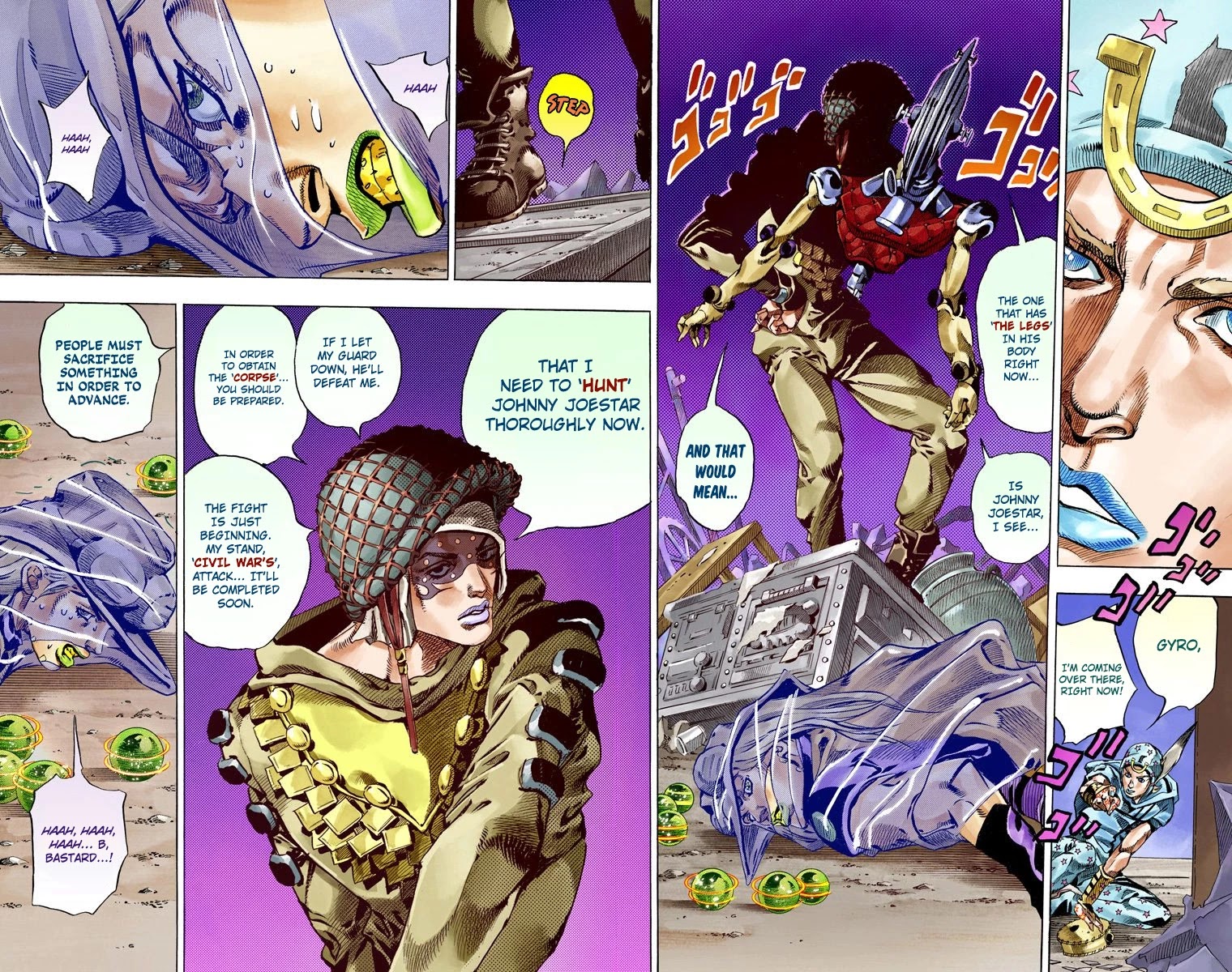 JoJo's Bizarre Adventure Part 7 - Steel Ball Run (Official Colored) Chapter 58 page 10 - Chapter 58: Civil War Part 3