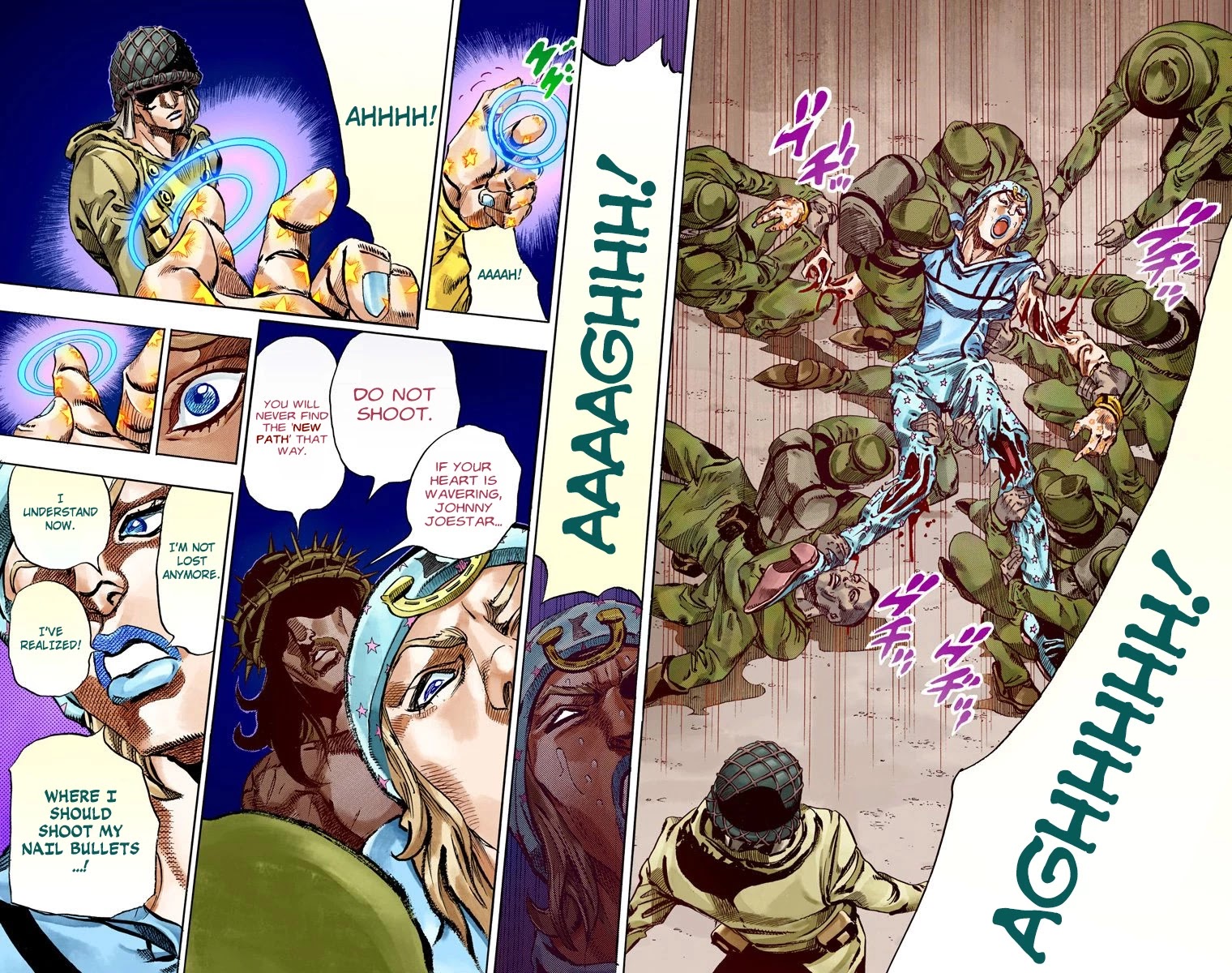 JoJo's Bizarre Adventure Part 7 - Steel Ball Run (Official Colored) Chapter 58 page 42 - Chapter 58: Civil War Part 3