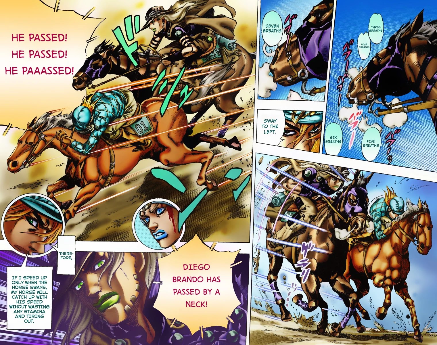 JoJo's Bizarre Adventure Part 7 - Steel Ball Run (Official Colored) Chapter 6 page 13 - Chapter 6: The Dried-up River - Diego Brando