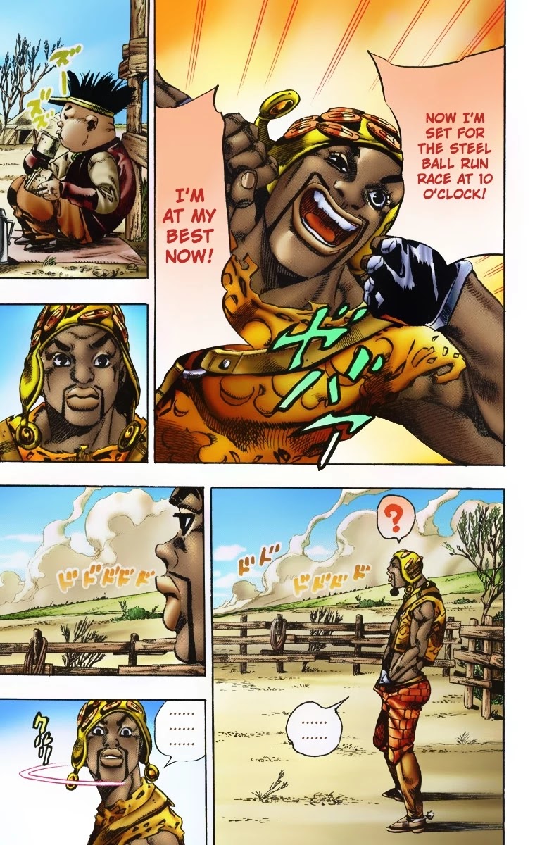 JoJo's Bizarre Adventure Part 7 - Steel Ball Run (Official Colored) Chapter 6 page 23 - Chapter 6: The Dried-up River - Diego Brando
