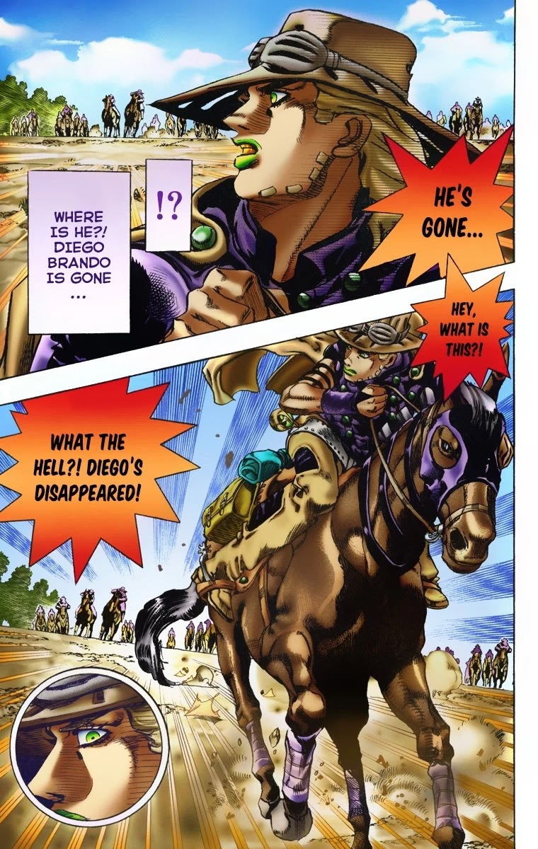 JoJo's Bizarre Adventure Part 7 - Steel Ball Run (Official Colored) Chapter 6 page 9 - Chapter 6: The Dried-up River - Diego Brando