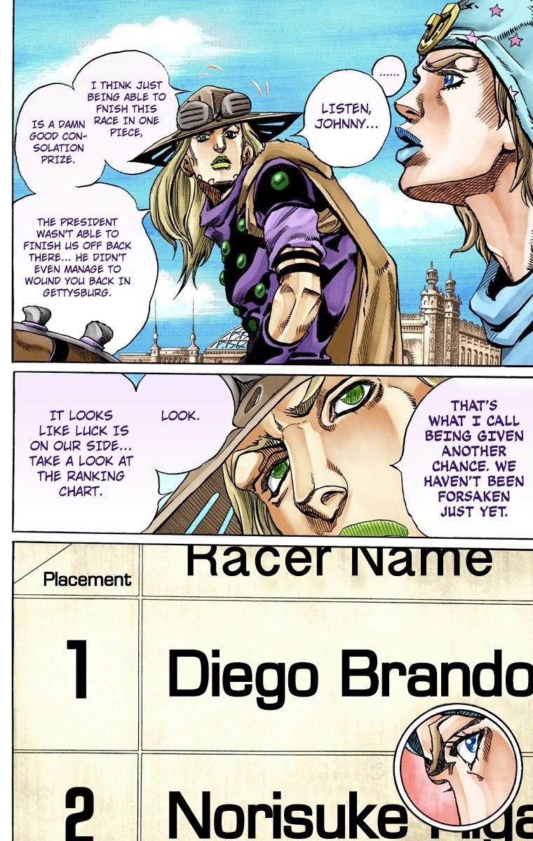 JoJo's Bizarre Adventure Part 7 - Steel Ball Run (Official Colored) Chapter 60 page 10 - Chapter 60: Both Sides Now Part 1