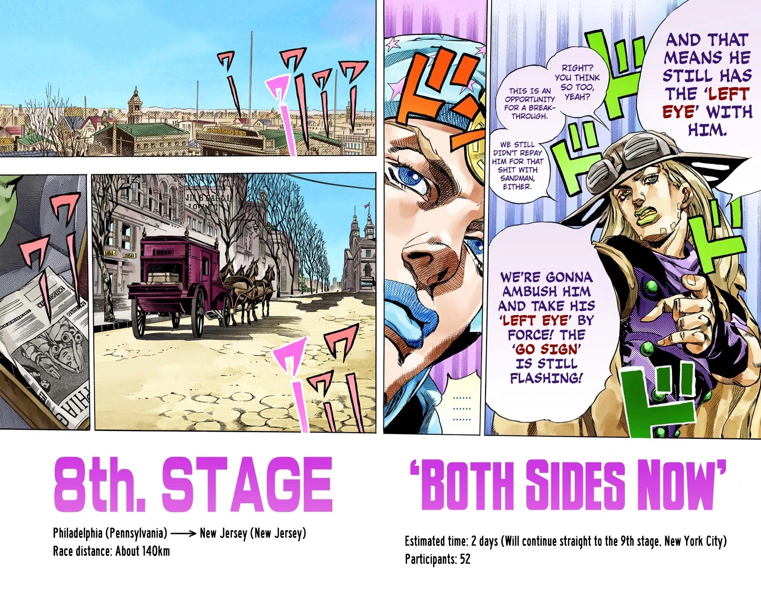 JoJo's Bizarre Adventure Part 7 - Steel Ball Run (Official Colored) Chapter 60 page 12 - Chapter 60: Both Sides Now Part 1