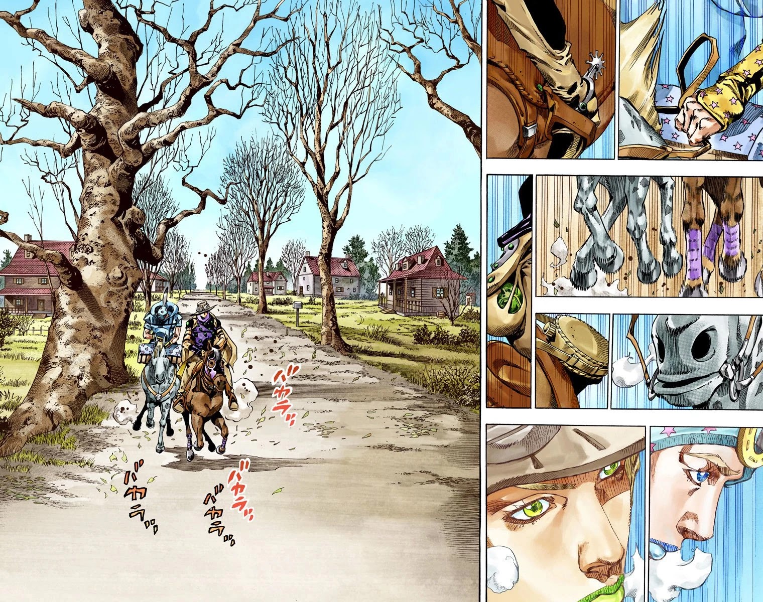 JoJo's Bizarre Adventure Part 7 - Steel Ball Run (Official Colored) Chapter 60 page 4 - Chapter 60: Both Sides Now Part 1
