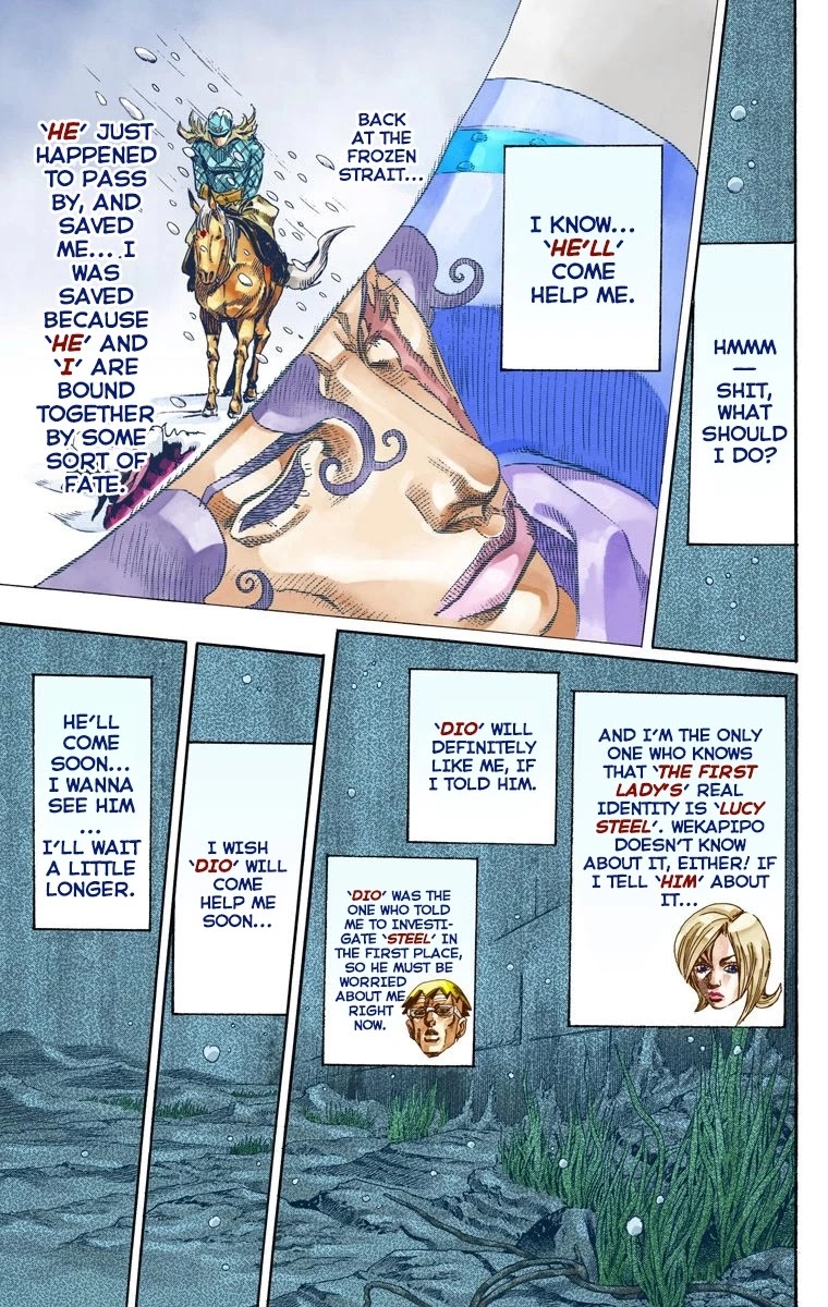 JoJo's Bizarre Adventure Part 7 - Steel Ball Run (Official Colored) Chapter 62 page 50 - Chapter 62: Dirty Deeds Done Dirt Cheap
