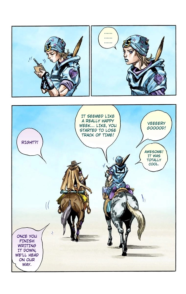 JoJo's Bizarre Adventure Part 7 - Steel Ball Run (Official Colored) Chapter 63 page 6 - Chapter 63: 7 Days in a Week