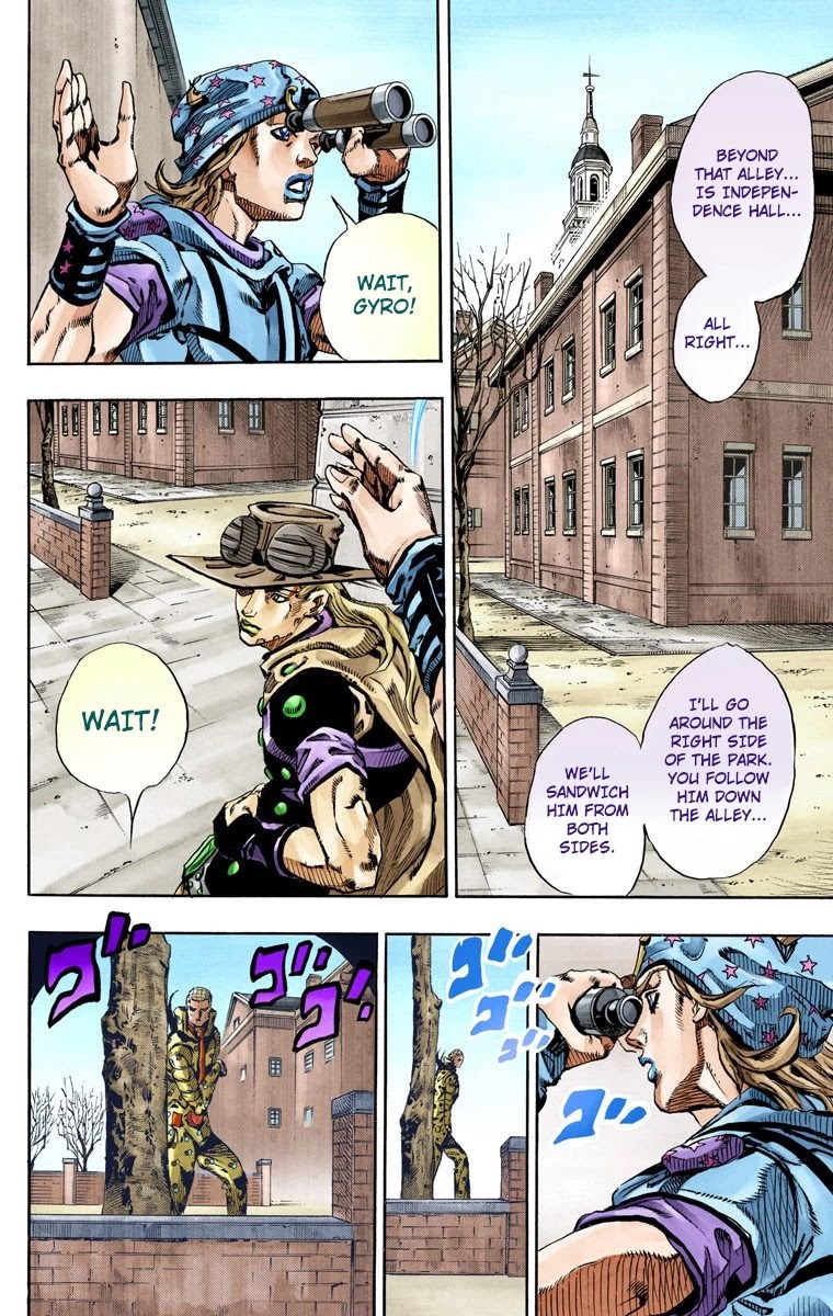 JoJo's Bizarre Adventure Part 7 - Steel Ball Run (Official Colored) Chapter 64 page 12 - Chapter 64: Chocolate Disco Part 1