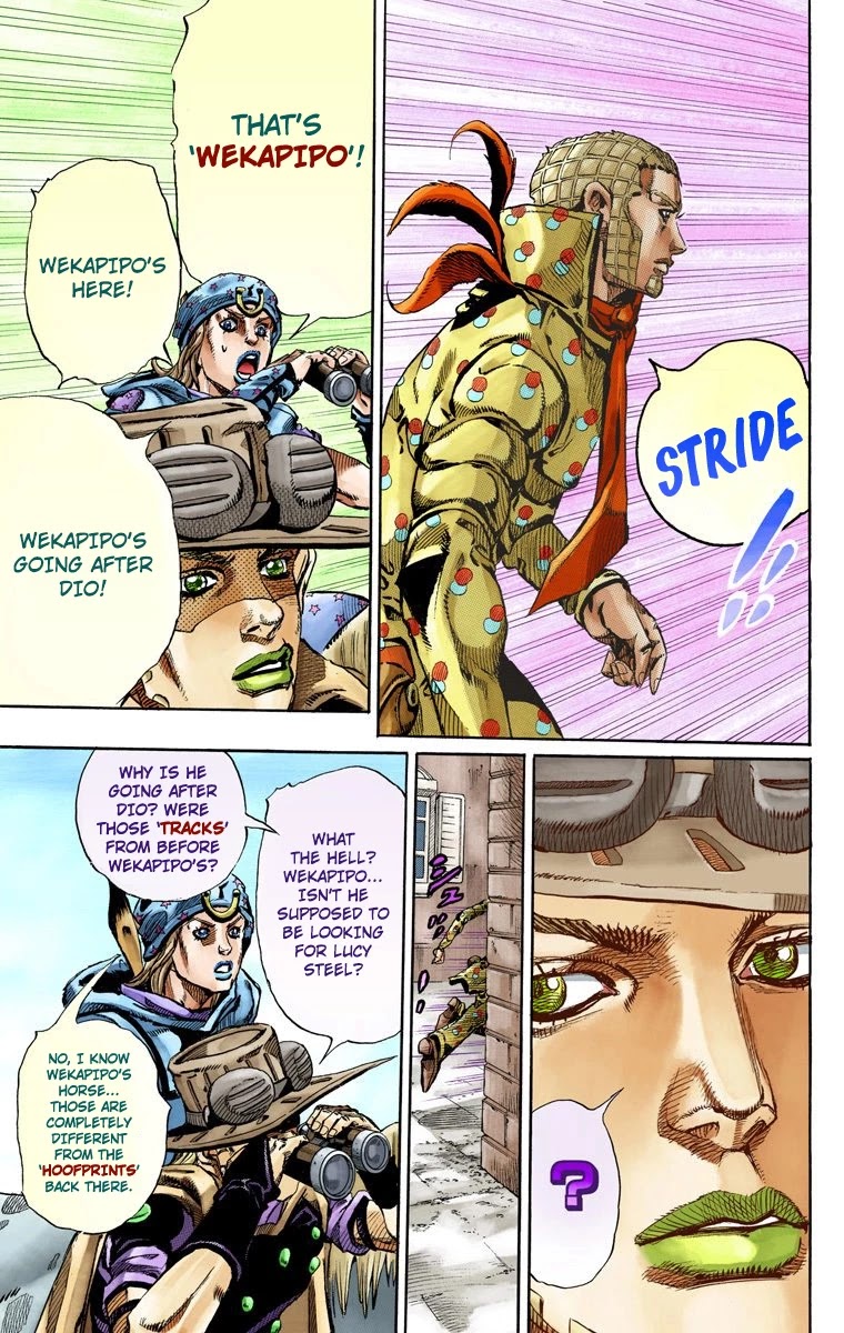 JoJo's Bizarre Adventure Part 7 - Steel Ball Run (Official Colored) Chapter 64 page 13 - Chapter 64: Chocolate Disco Part 1