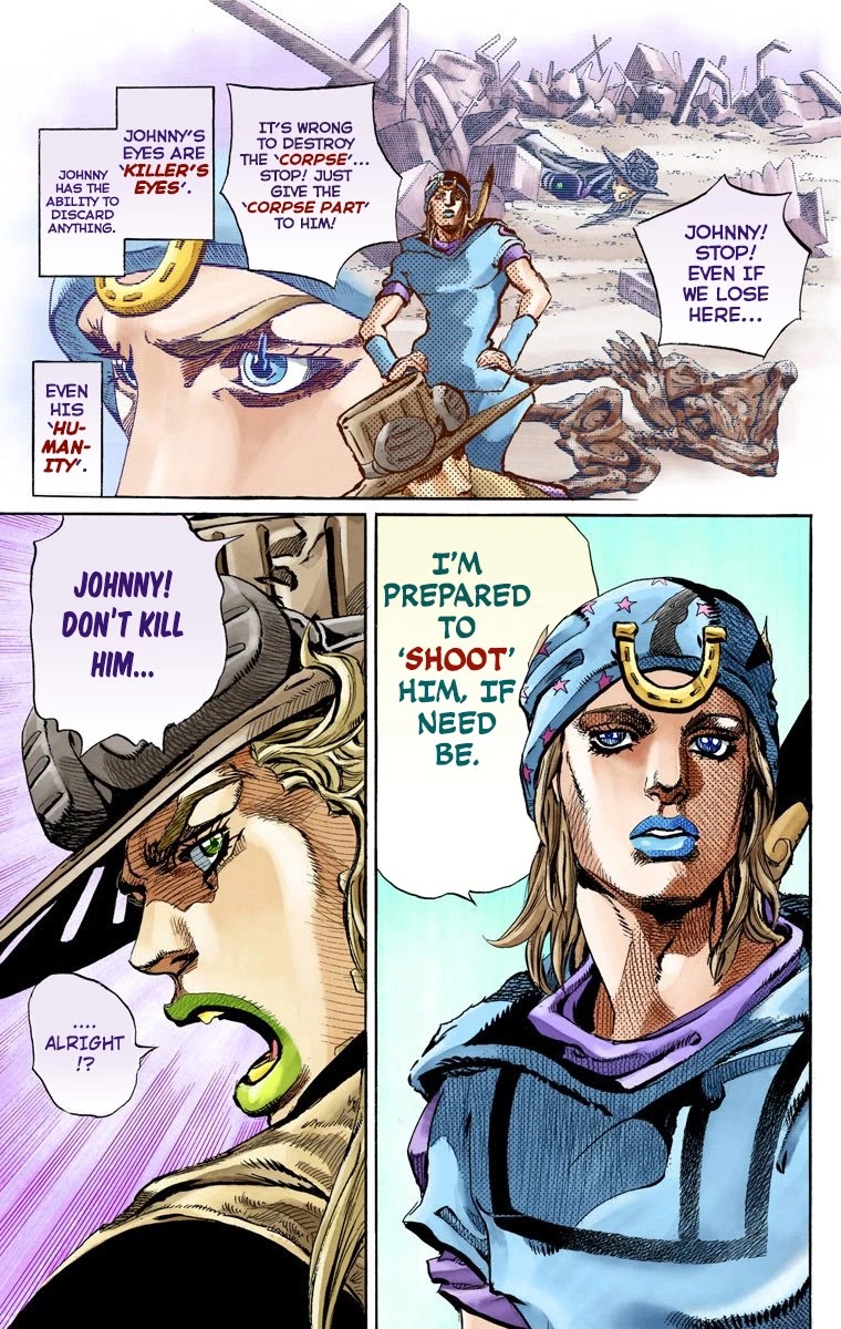 JoJo's Bizarre Adventure Part 7 - Steel Ball Run (Official Colored) Chapter 64 page 15 - Chapter 64: Chocolate Disco Part 1