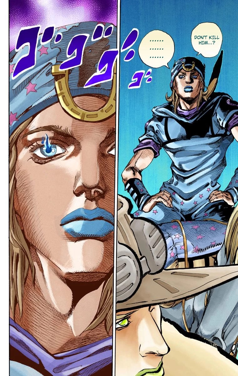 JoJo's Bizarre Adventure Part 7 - Steel Ball Run (Official Colored) Chapter 64 page 16 - Chapter 64: Chocolate Disco Part 1
