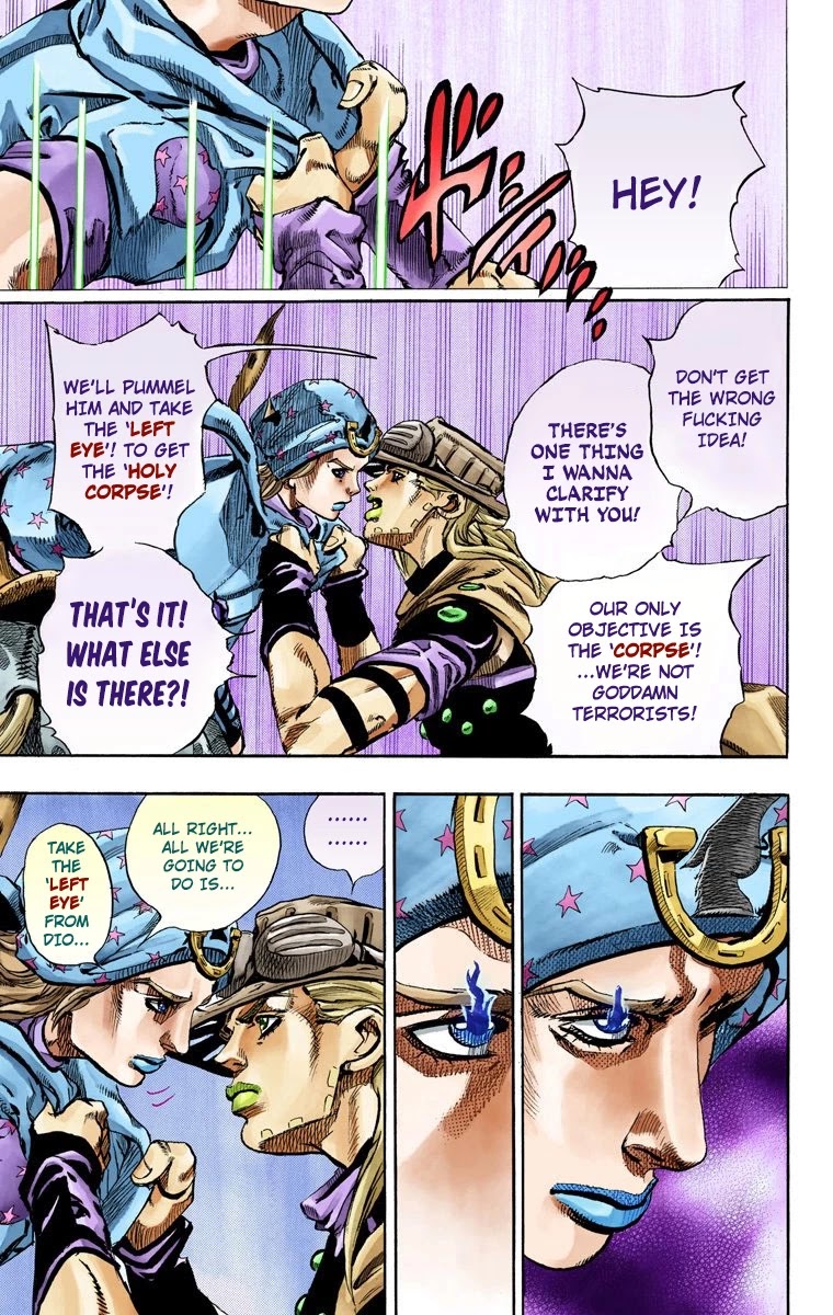 JoJo's Bizarre Adventure Part 7 - Steel Ball Run (Official Colored) Chapter 64 page 17 - Chapter 64: Chocolate Disco Part 1