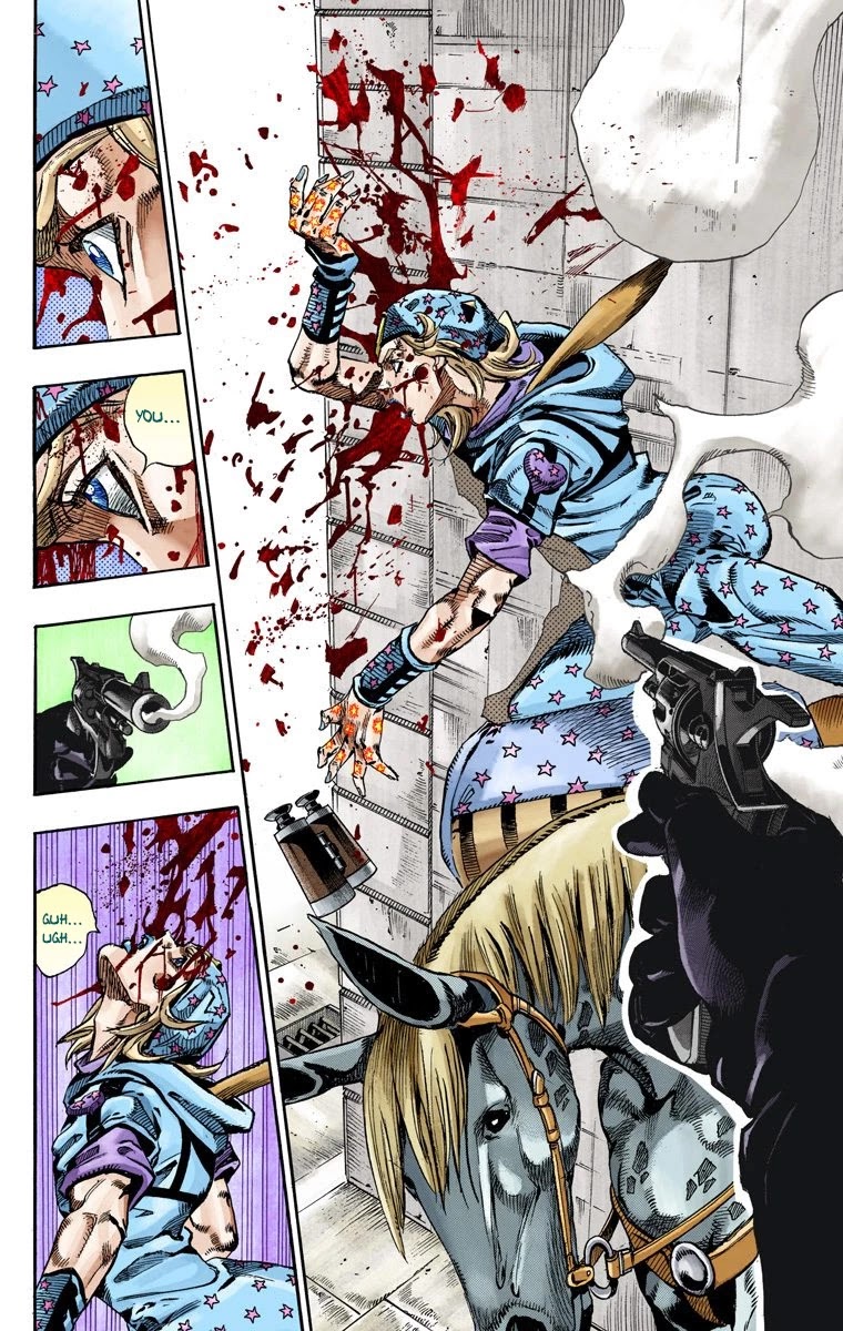 JoJo's Bizarre Adventure Part 7 - Steel Ball Run (Official Colored) Chapter 64 page 26 - Chapter 64: Chocolate Disco Part 1