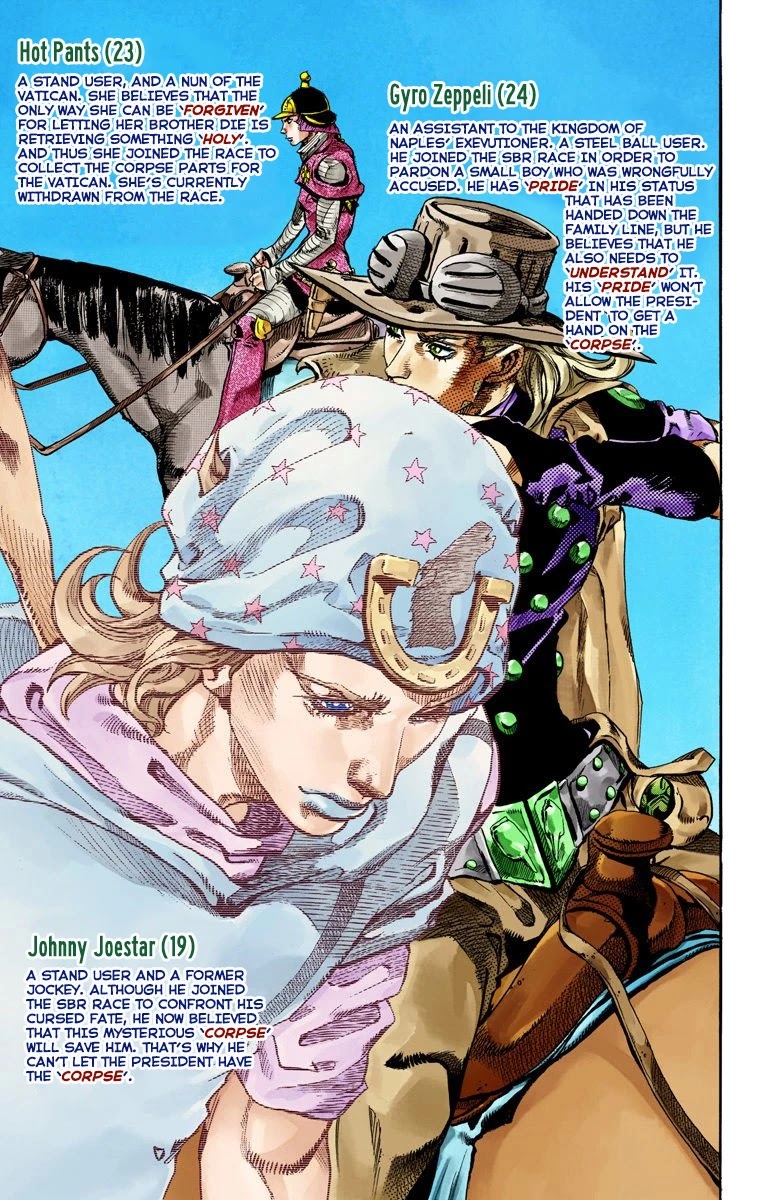 JoJo's Bizarre Adventure Part 7 - Steel Ball Run (Official Colored) Chapter 64 page 5 - Chapter 64: Chocolate Disco Part 1