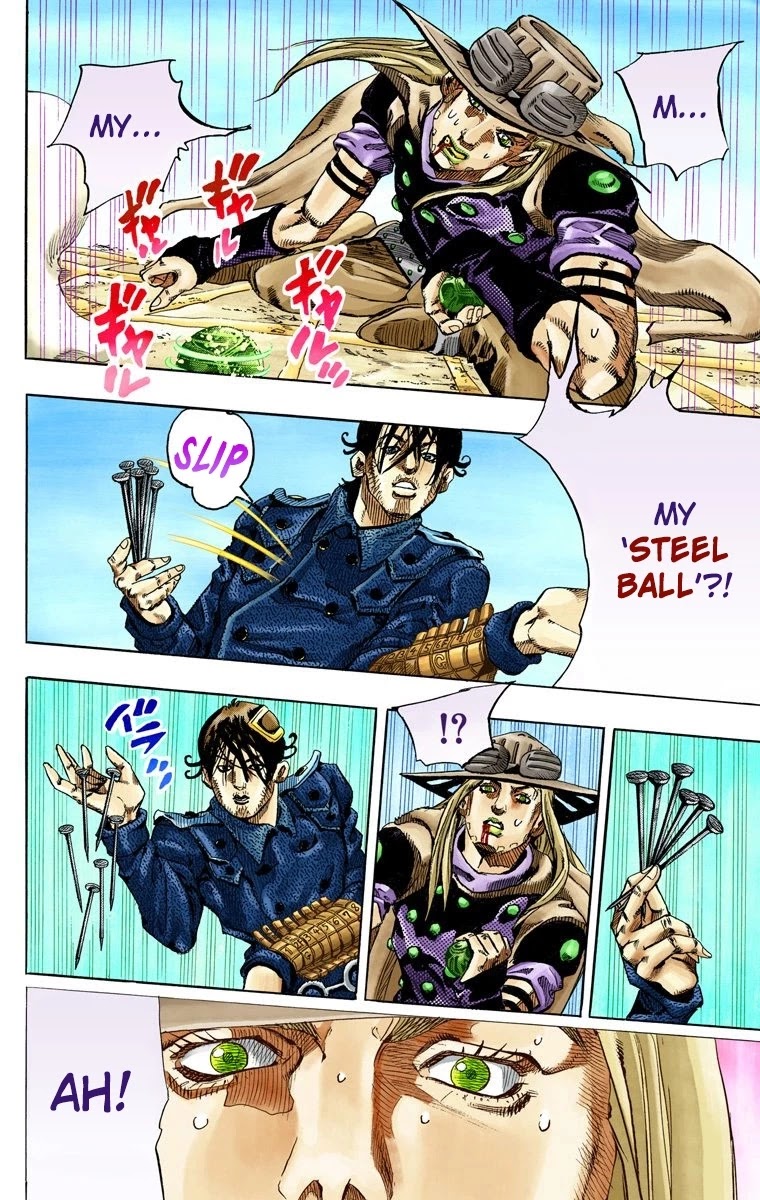 JoJo's Bizarre Adventure Part 7 - Steel Ball Run (Official Colored) Chapter 65 page 22 - Chapter 65: Chocolate Disco Part 2